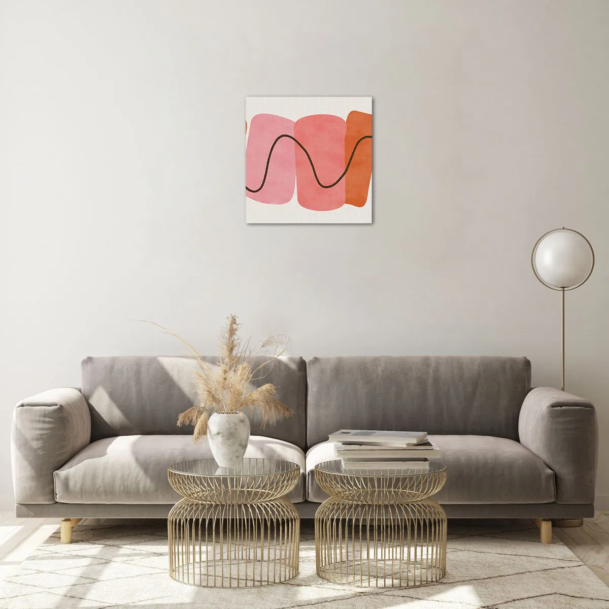 Üveg kép - Formák szelíd mozgása - 40x40 cm