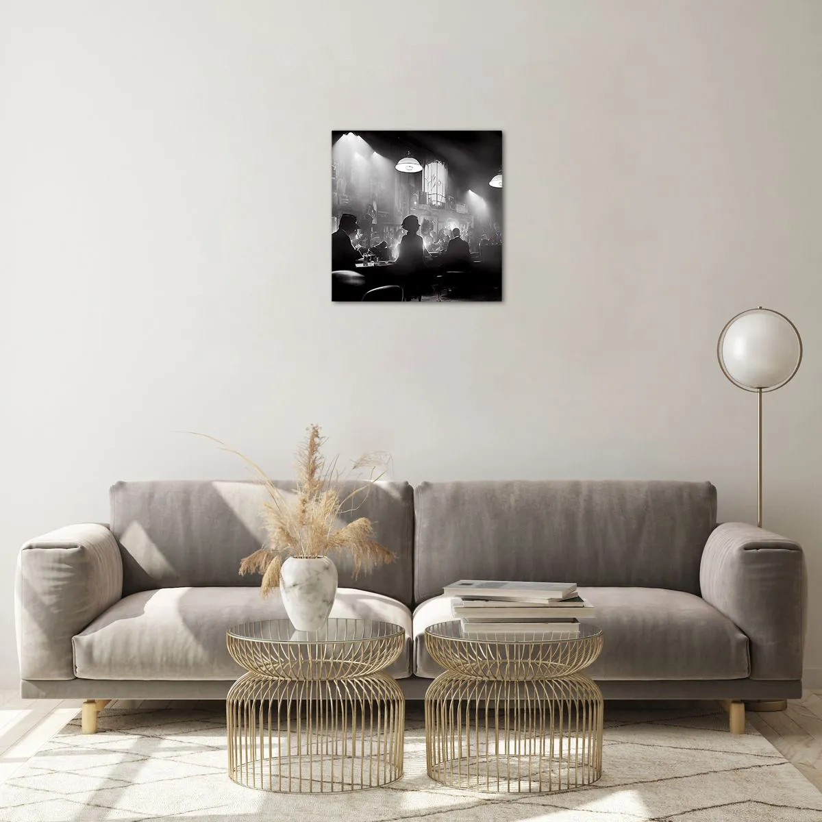 Quadro su vetro - Nell'atmosfera jazz - 40x40 cm