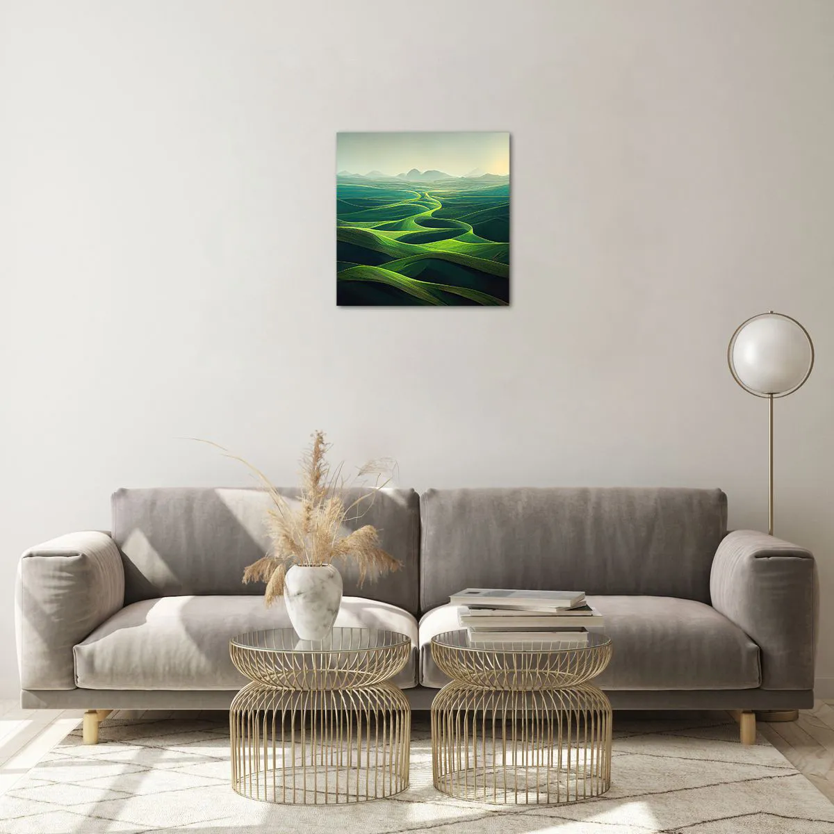 Obraz na szkle - W zielonych dolinach - 40x40 cm