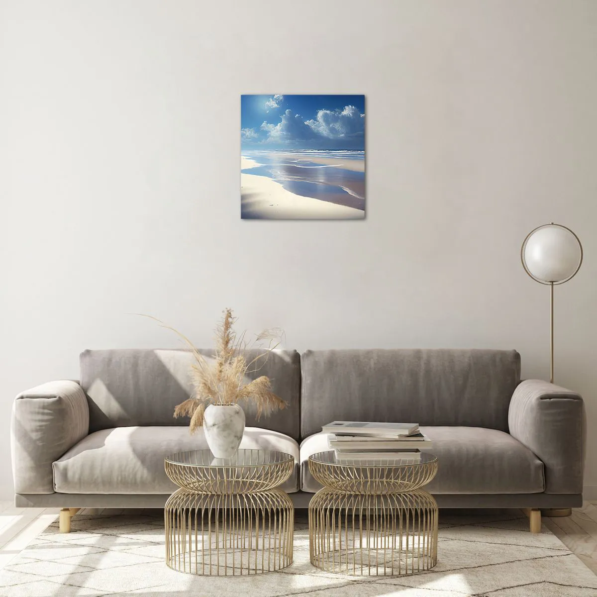 Tablou pe sticlă - Vacanță în paradis - 40x40 cm