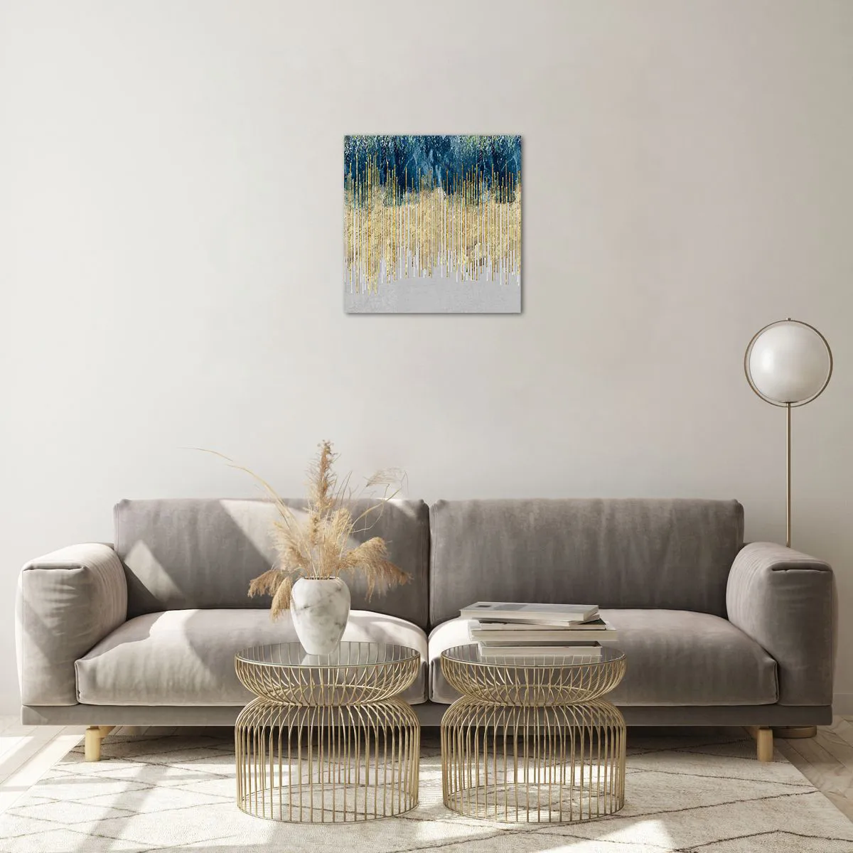 Obraz na skle - Zlacená hranice - 40x40 cm