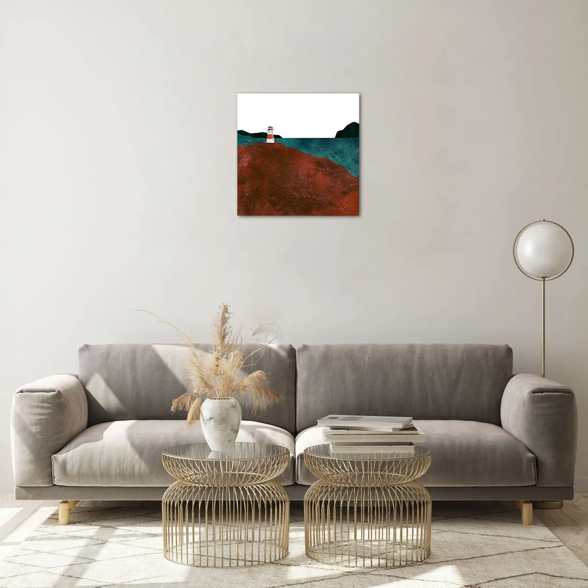 Tablou pe sticlă - Privind marea - 40x40 cm