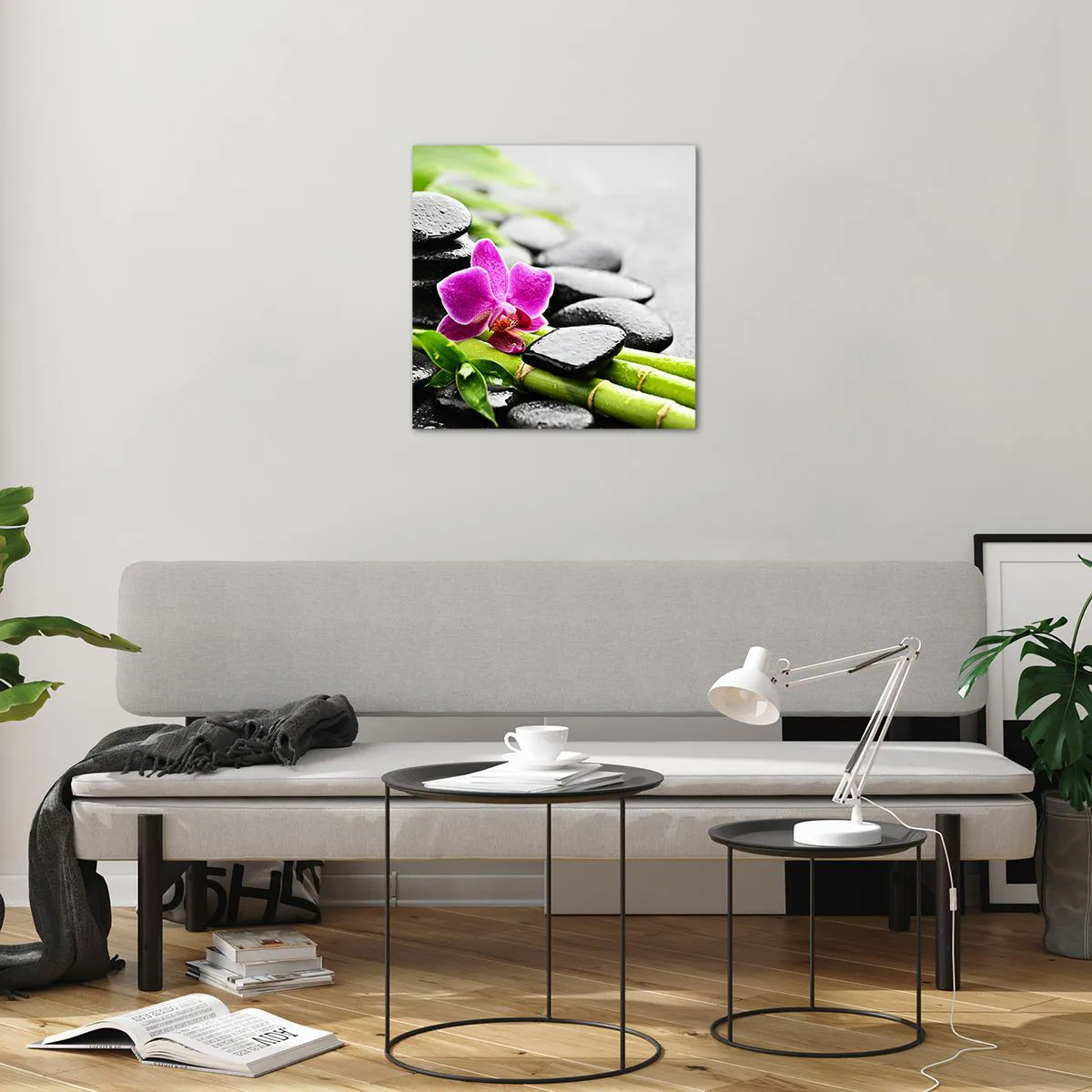 Impression sur verre - Image sur verre - Dans un équilibre de calme - 50x50 cm