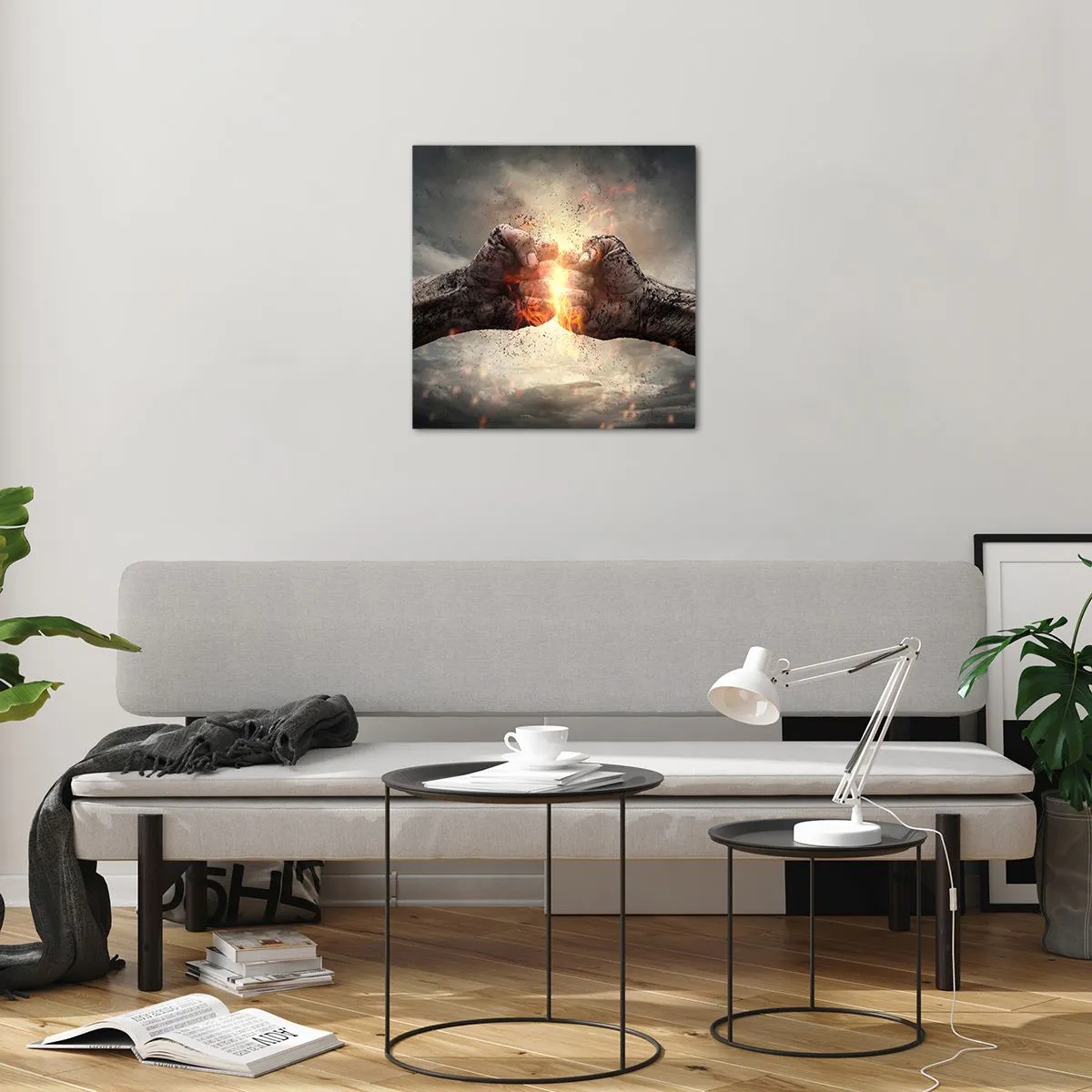 Glass picture - Stand Up and Fight - 50x50 cm