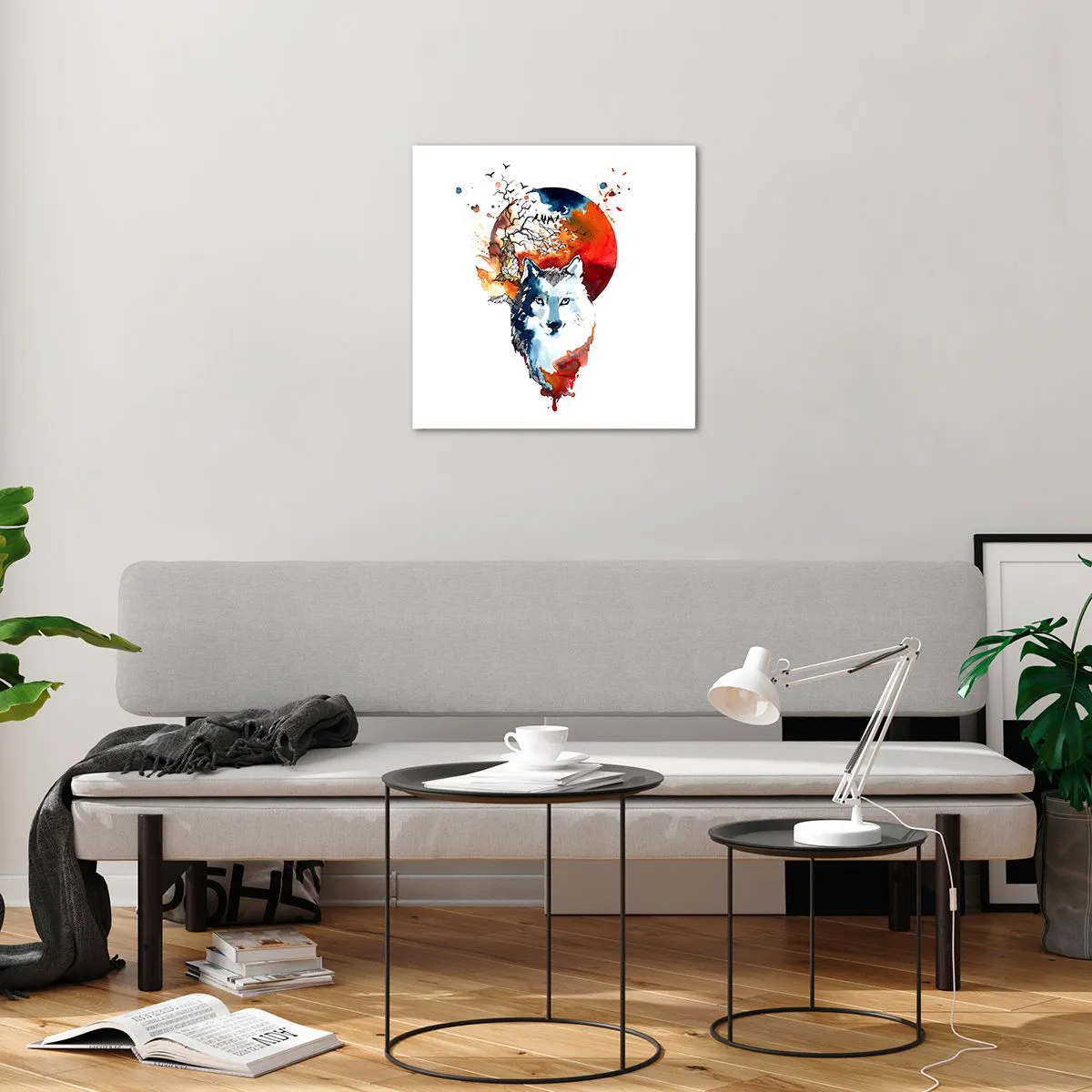 Glass picture - Face to Face With the Night - 50x50 cm