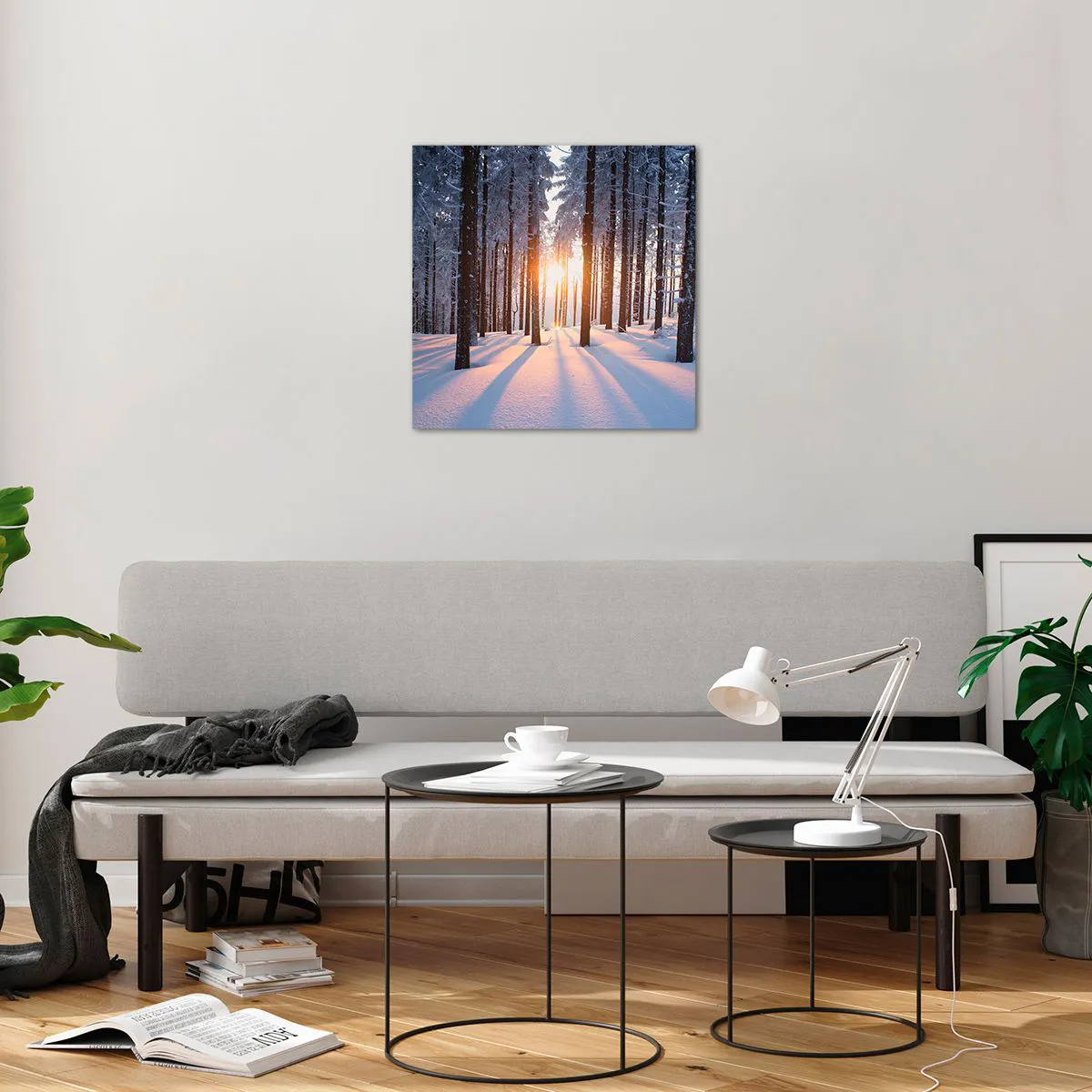 Tablou pe sticlă - În mod clar în alb și negru - 50x50 cm