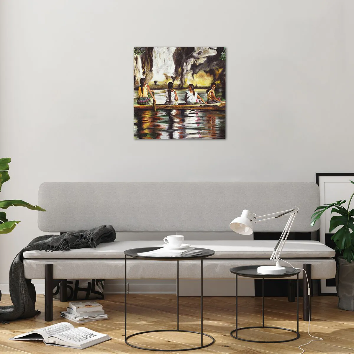 Tablou pe sticlă - Într-un paradis polinezian - 50x50 cm