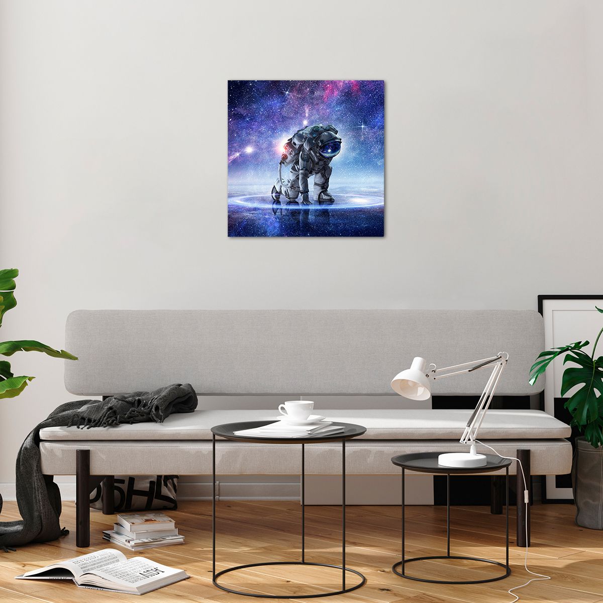 Cuadro sobre vidrio Cosmonauta, Cuadro sobre vidrio Cosmos, Cuadro sobre vidrio Astronauta, Cuadro sobre vidrio Galaxia, Cuadro sobre vidrio Universo