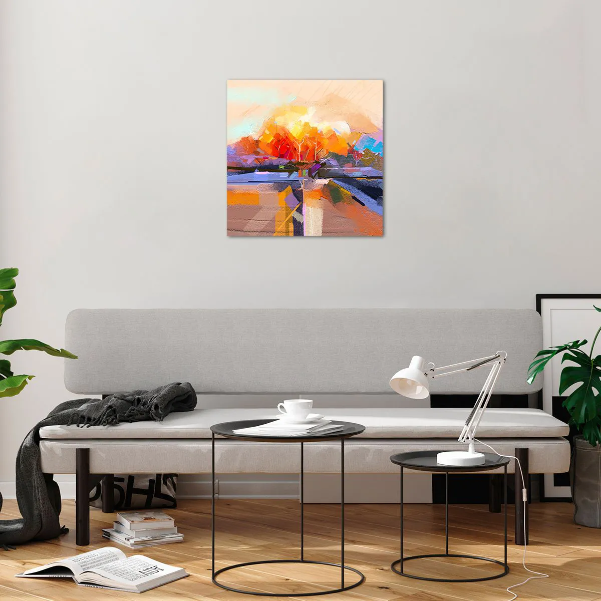 Üveg kép - Ősz lett - 50x50 cm