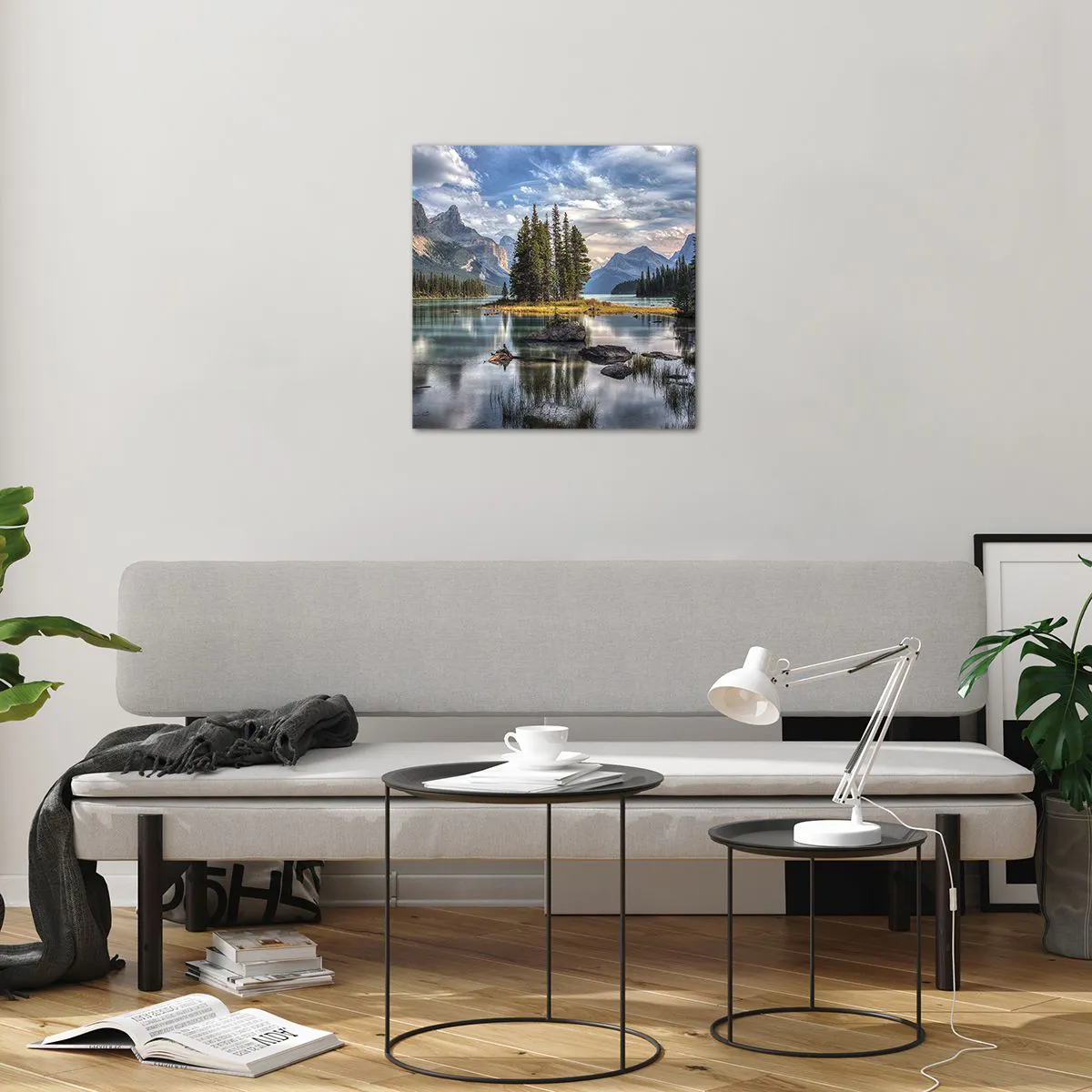 Billede på glas - Over store og klare vande… - 50x50 cm