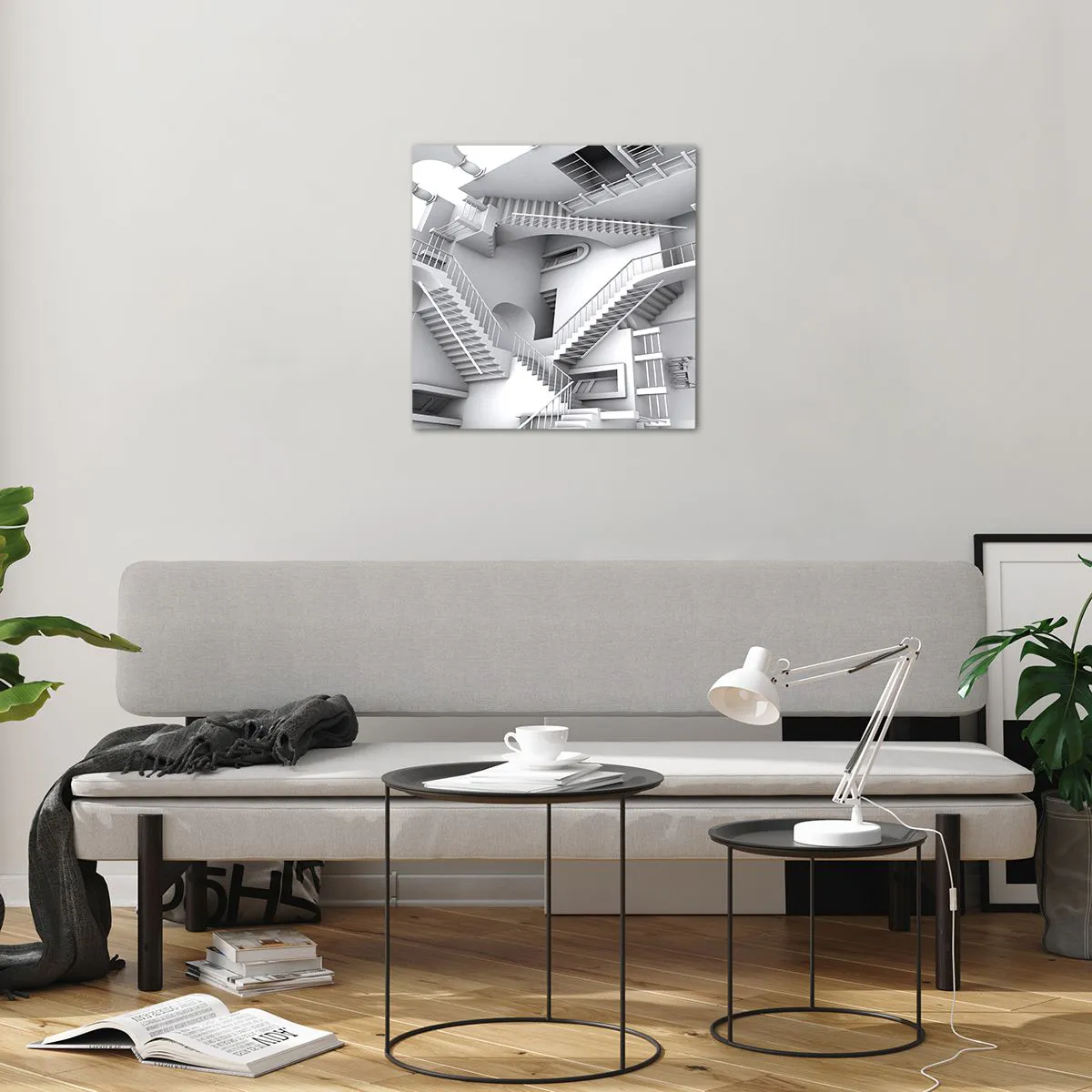 Impression sur verre - Image sur verre - Paradoxes spatiaux - 50x50 cm