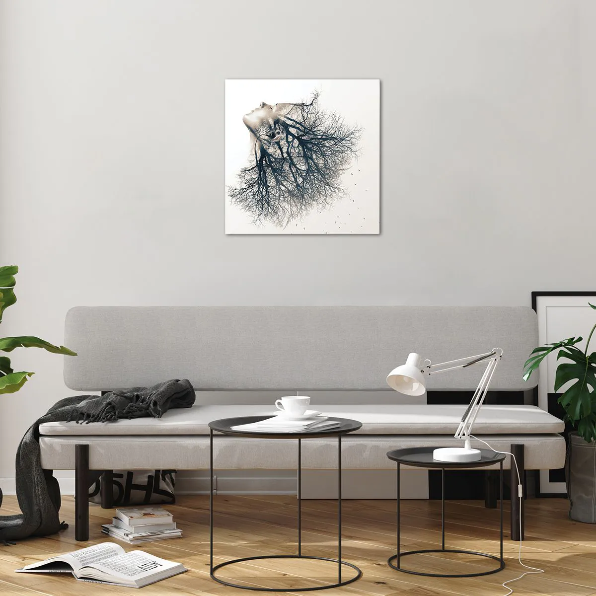 Üveg kép - Hallgatva a fa suttogását - 50x50 cm