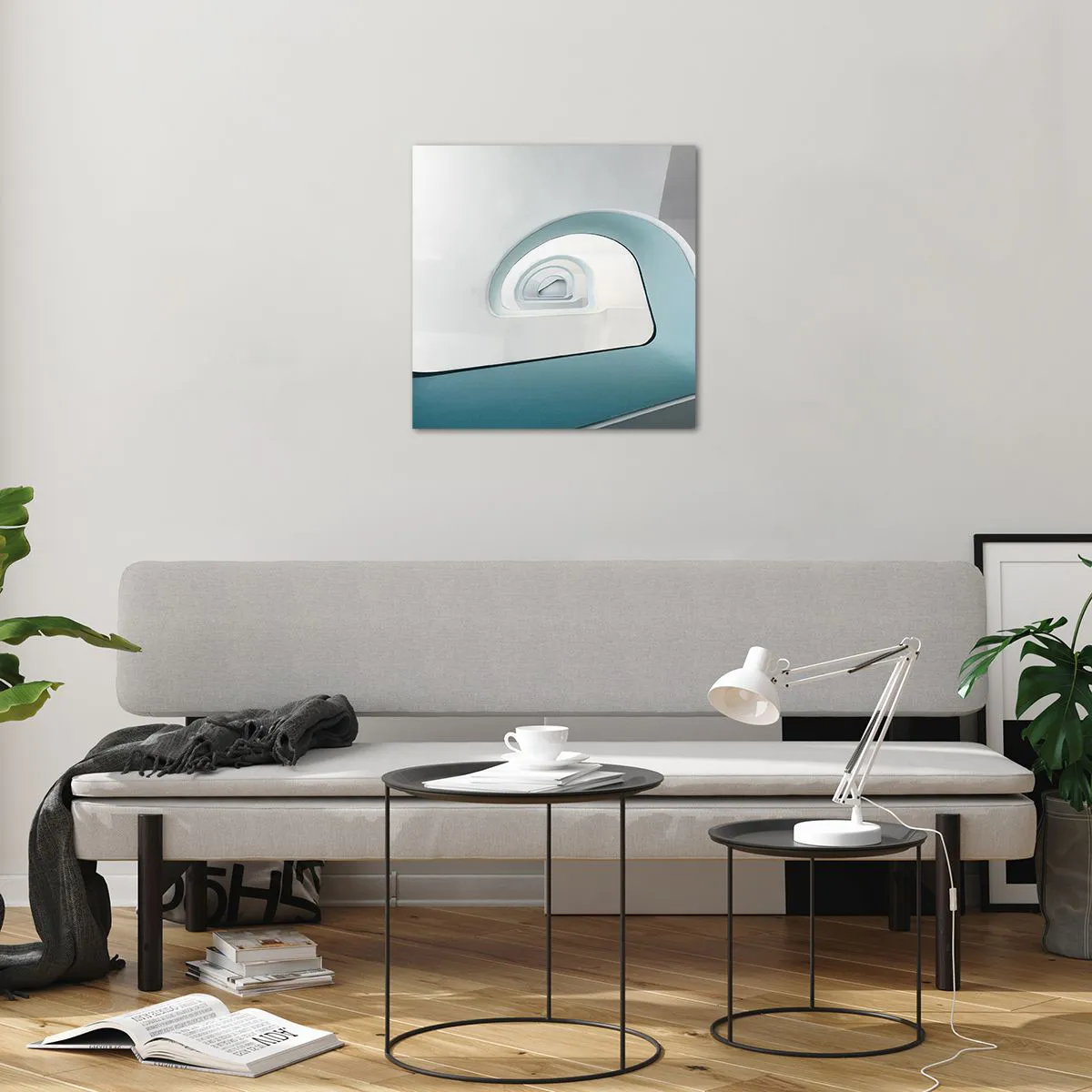 Tablou pe sticlă - Până la fundul albastrului - 50x50 cm