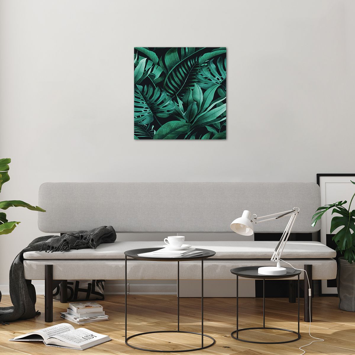 Bild på glas Exotisk Planta, Bild på glas Palmblad, Bild på glas Monstera Löv, Bild på glas Natur, Bild på glas Tropikerna