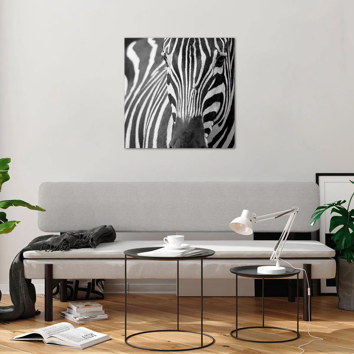 Impression sur verre - Image sur verre - Le monde est noir et blanc - 60x60 cm