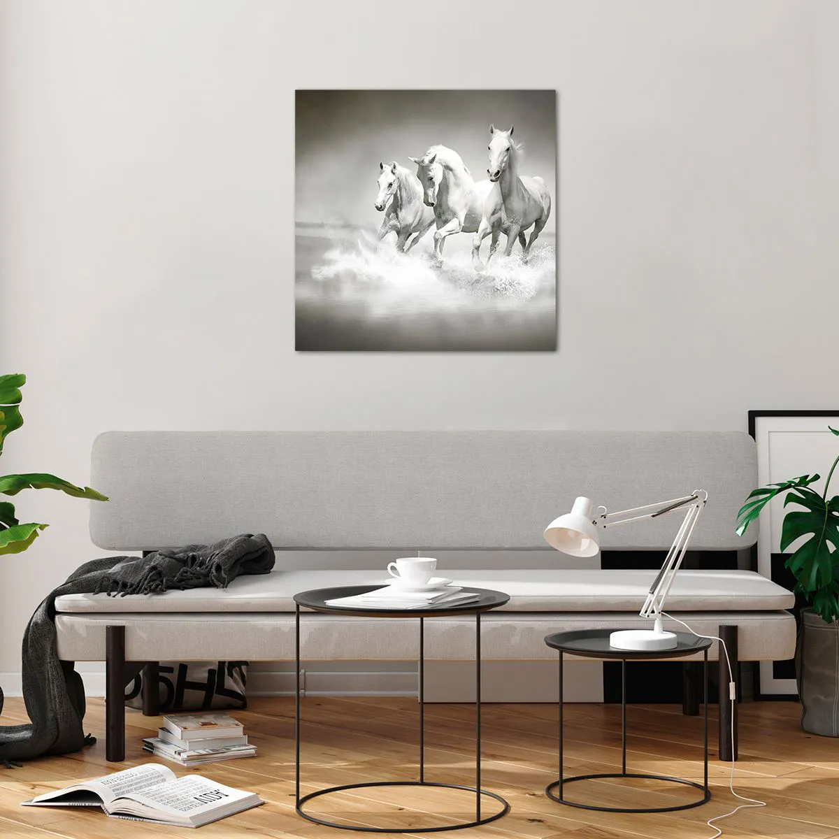 Glass picture - White Madness - 60x60 cm