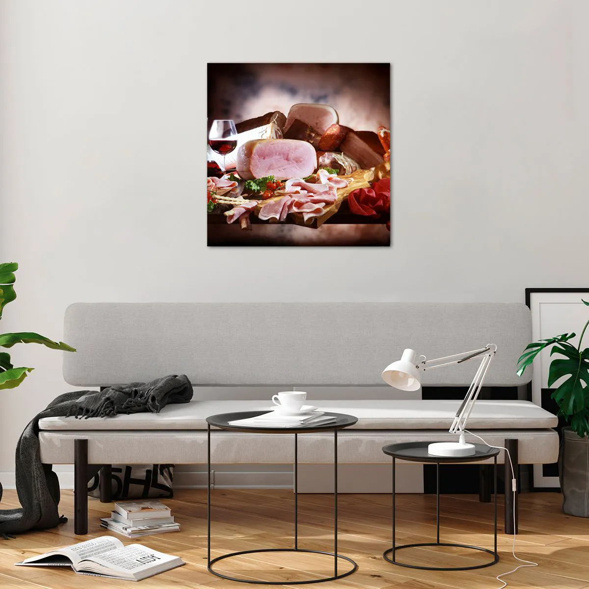 Impression sur verre - Image sur verre - Un rêve culinaire avec une carafe - 60x60 cm