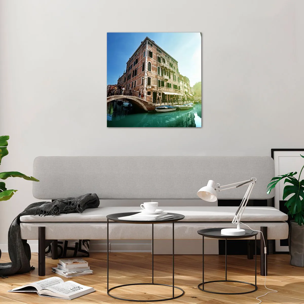 Billede på glas - Venedig - Amore Mio - 60x60 cm