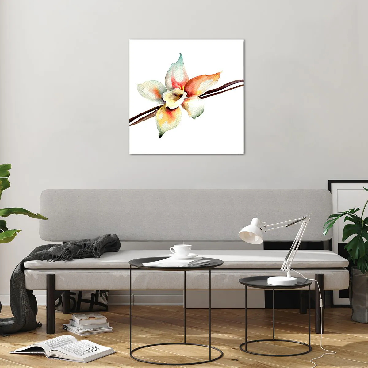 Glasbild - Bild auf glas - Süße mit Farbe verschüttet - 60x60 cm