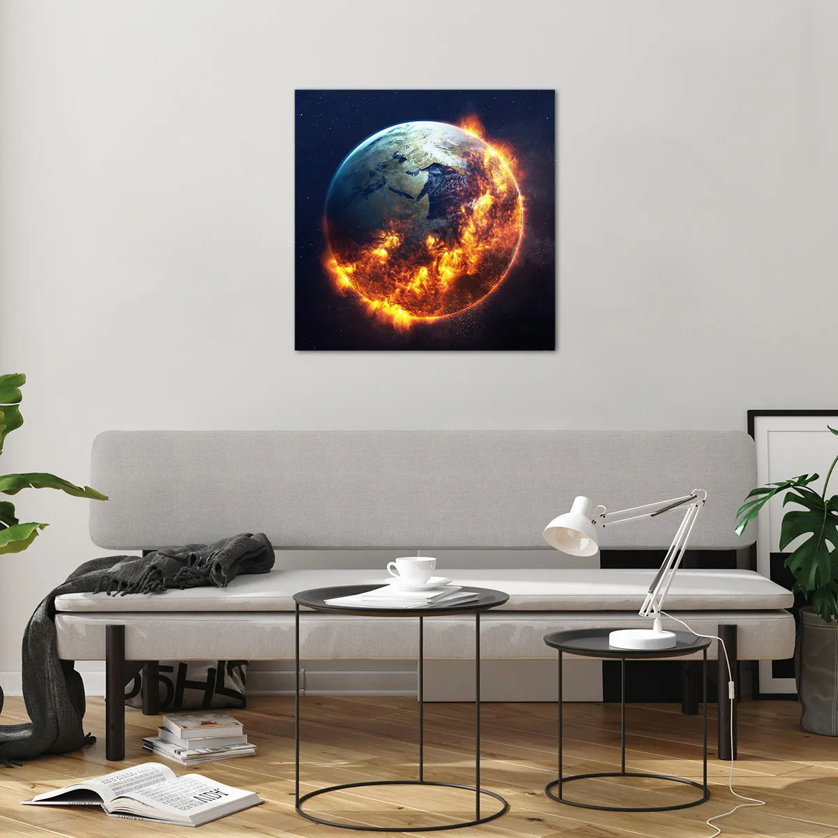 Üveg kép - Az apokalipszis lángja - 60x60 cm