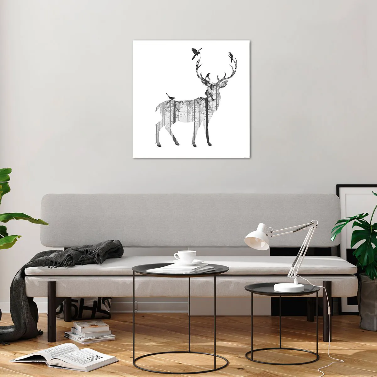 Tablou pe sticlă - Spiritul bun al pădurii - 60x60 cm