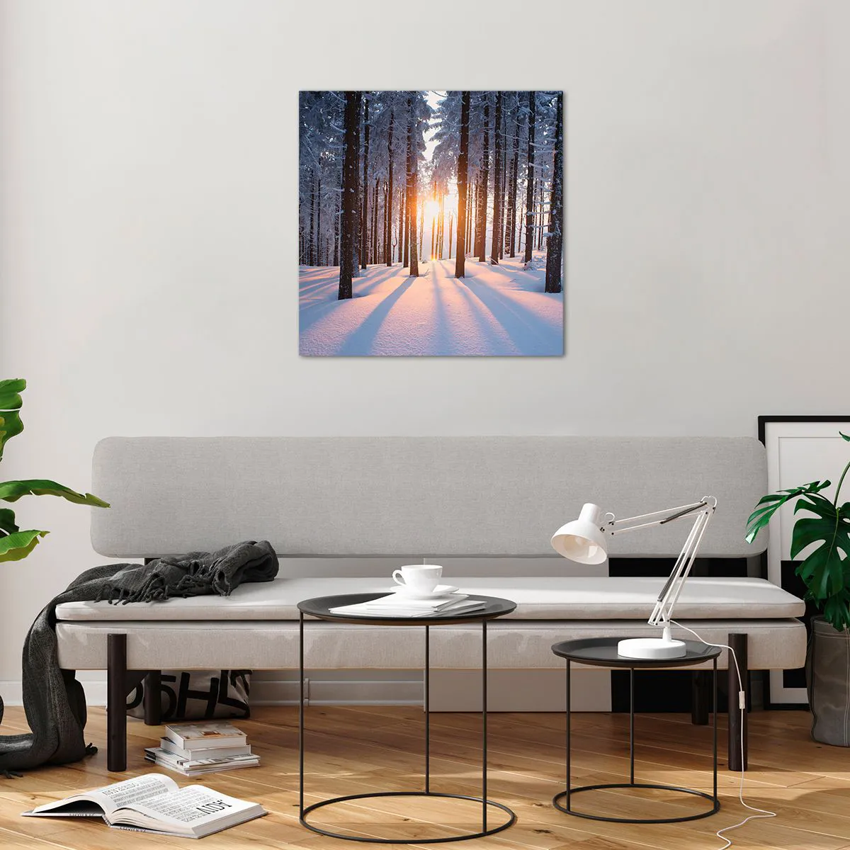 Tablou pe sticlă - În mod clar în alb și negru - 60x60 cm