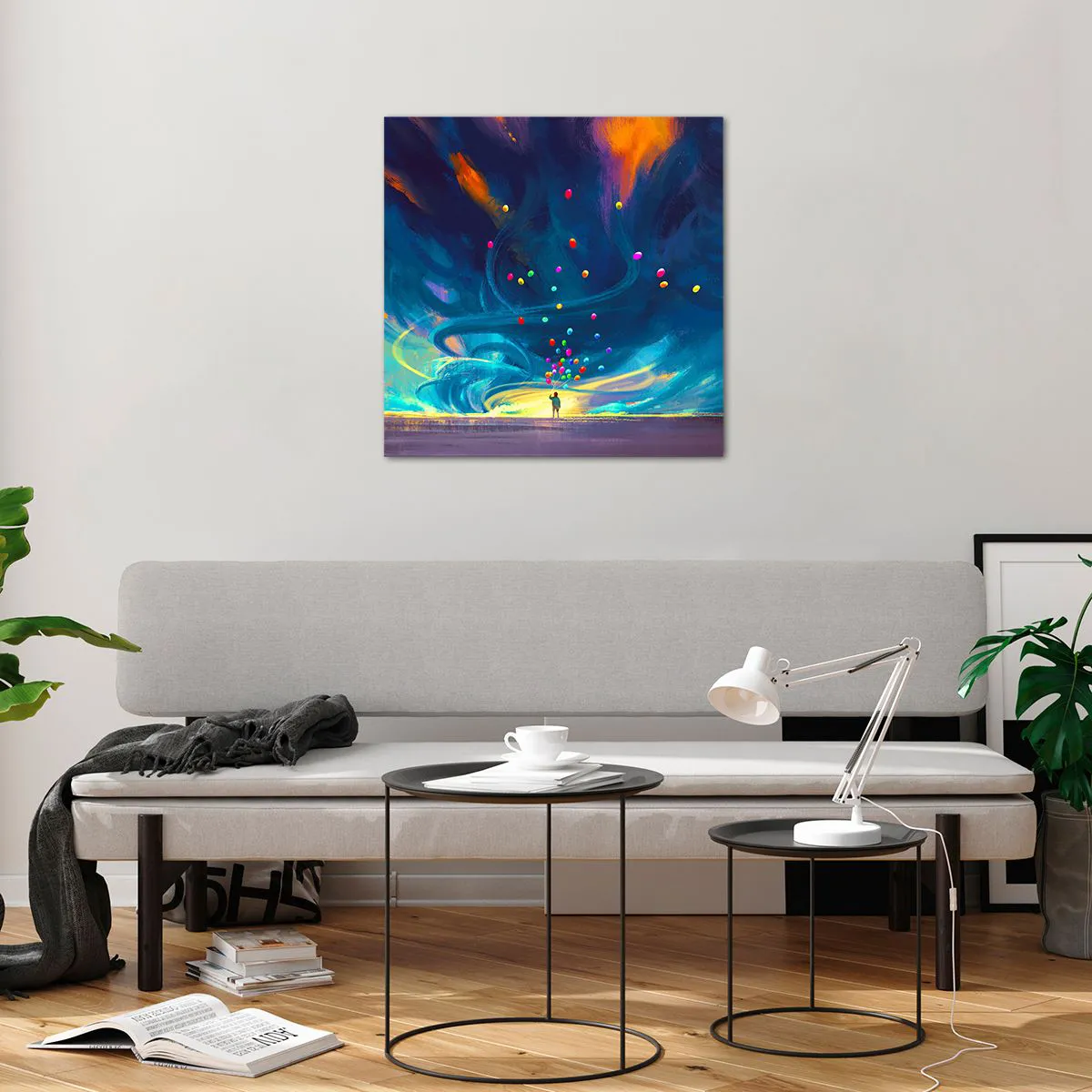 Glass picture - On Blue Wind - 60x60 cm