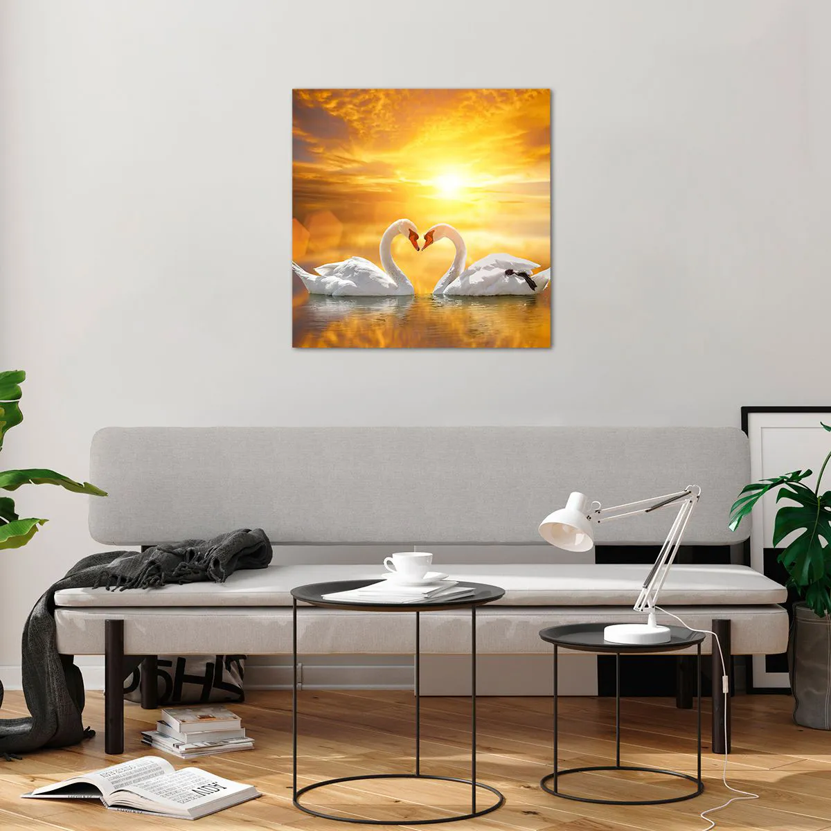 Obraz na skle - Srdce je nejkrásnější slovo světa… - 60x60 cm