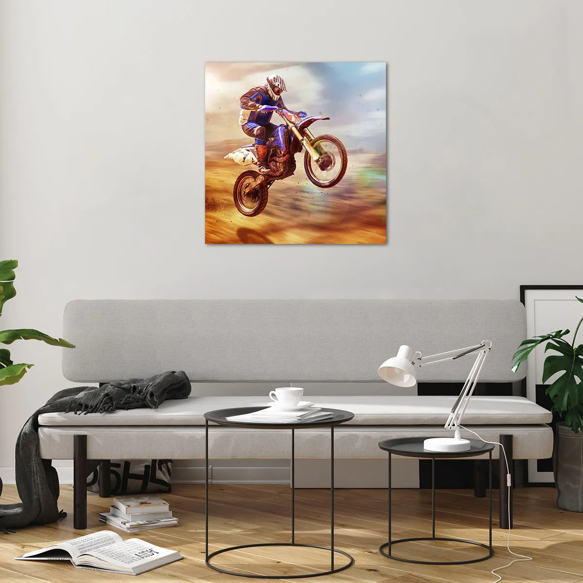 Üveg kép - Motoros szédülés - 60x60 cm