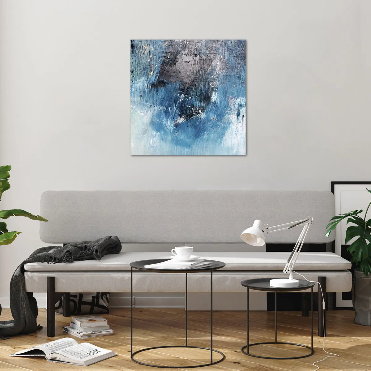 Impression sur verre - Image sur verre - Rhapsodie en bleu - 60x60 cm