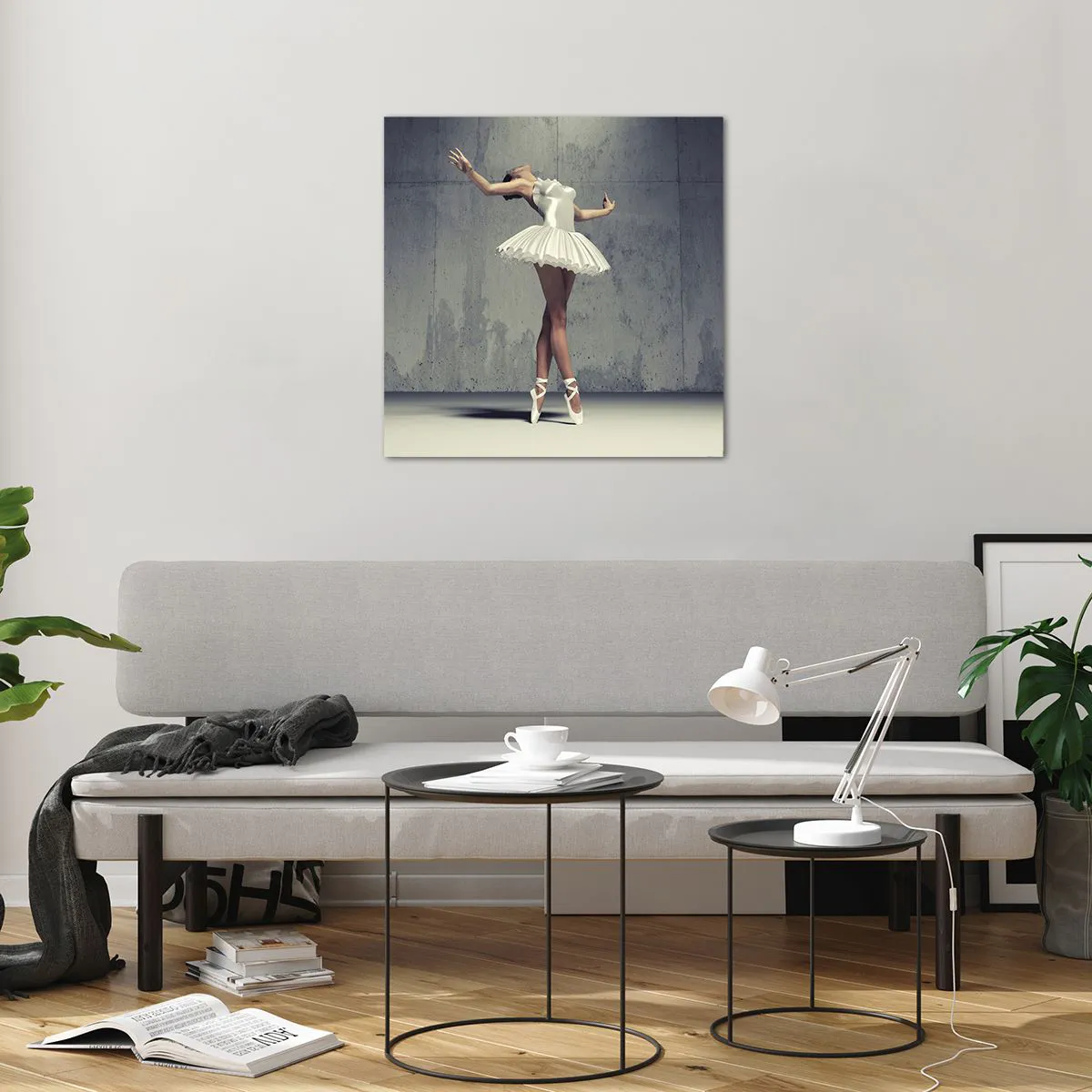 Quadro em vidro - Leve como um pássaro - 60x60 cm