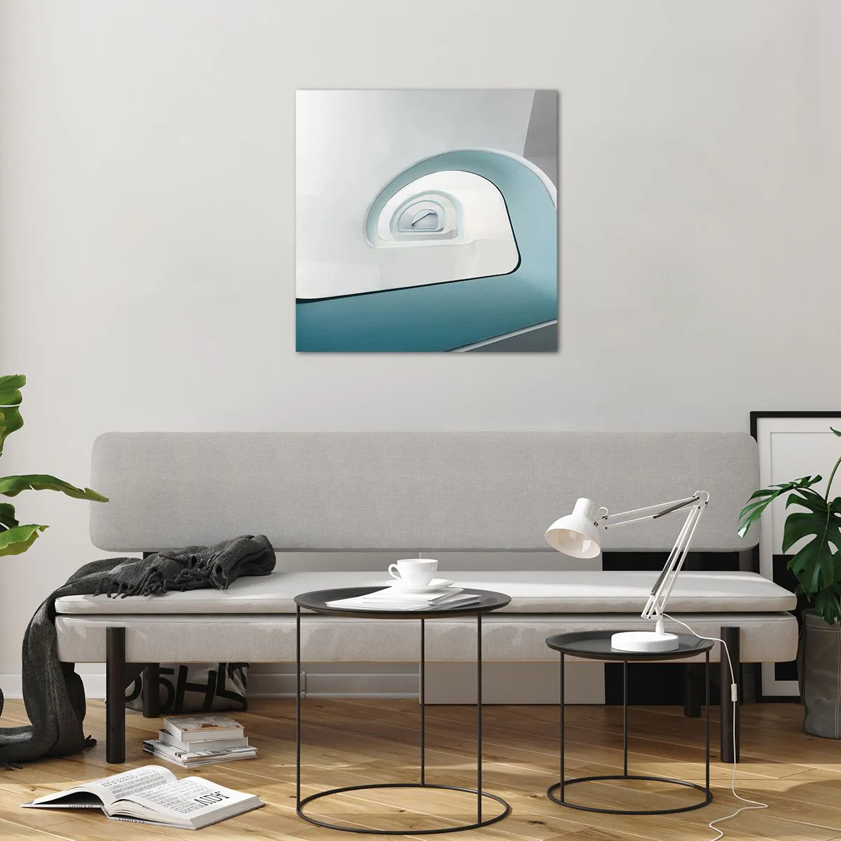 Glastavla - Bild på glas - Till det blåas botten - 60x60 cm