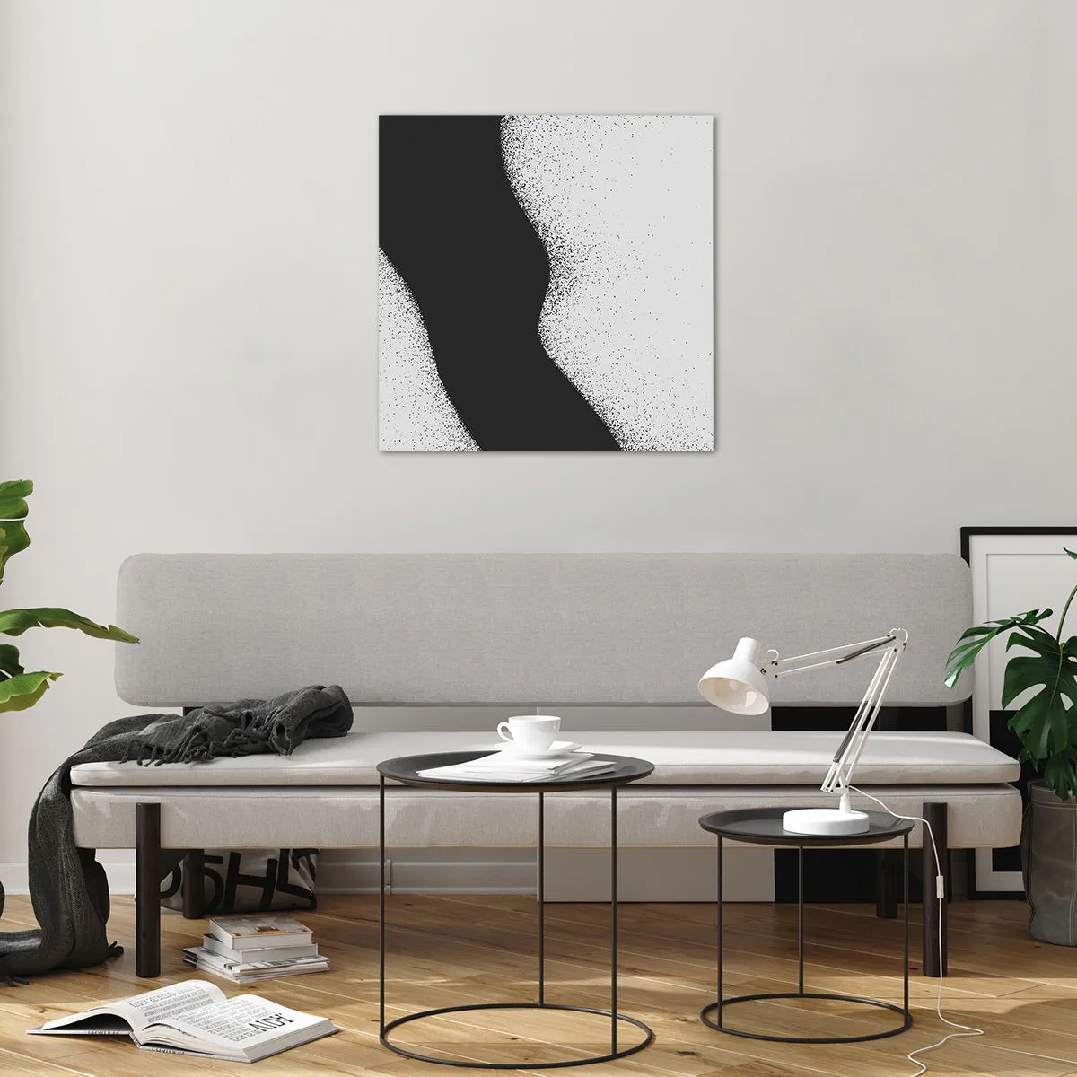 Üveg kép - Folyékony egyensúly - 60x60 cm