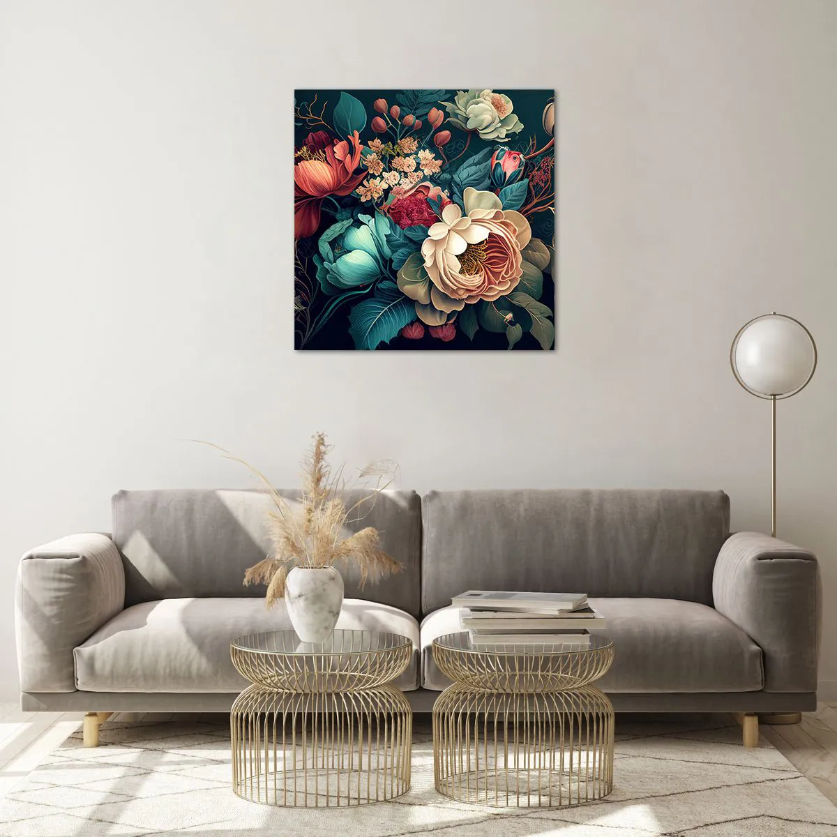 Glass picture - 19th Century Charm - 60x60 cm