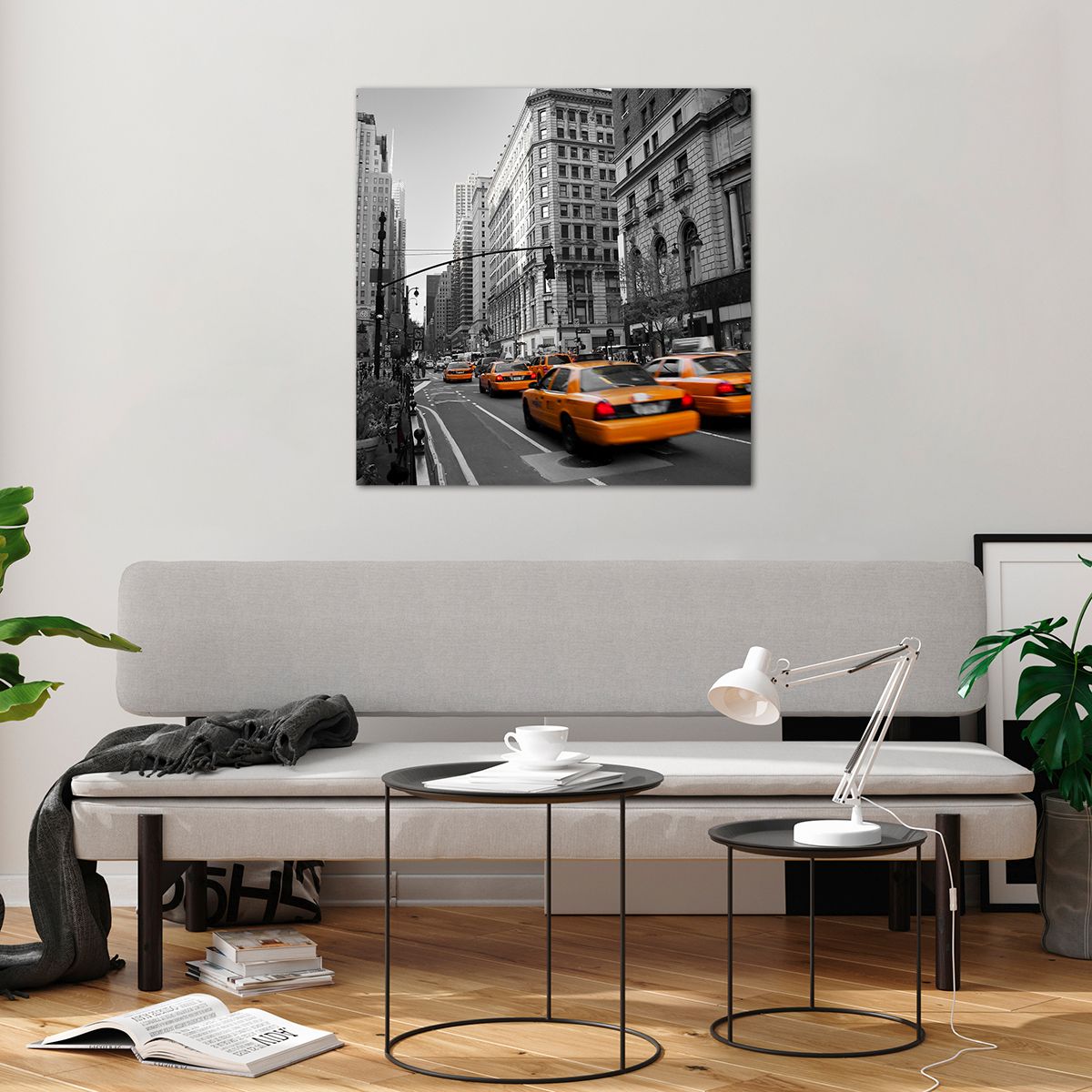 Obraz na skle Město, Obraz na skle New York, Obraz na skle Manhattan, Obraz na skle Architektura, Obraz na skle Taxi
