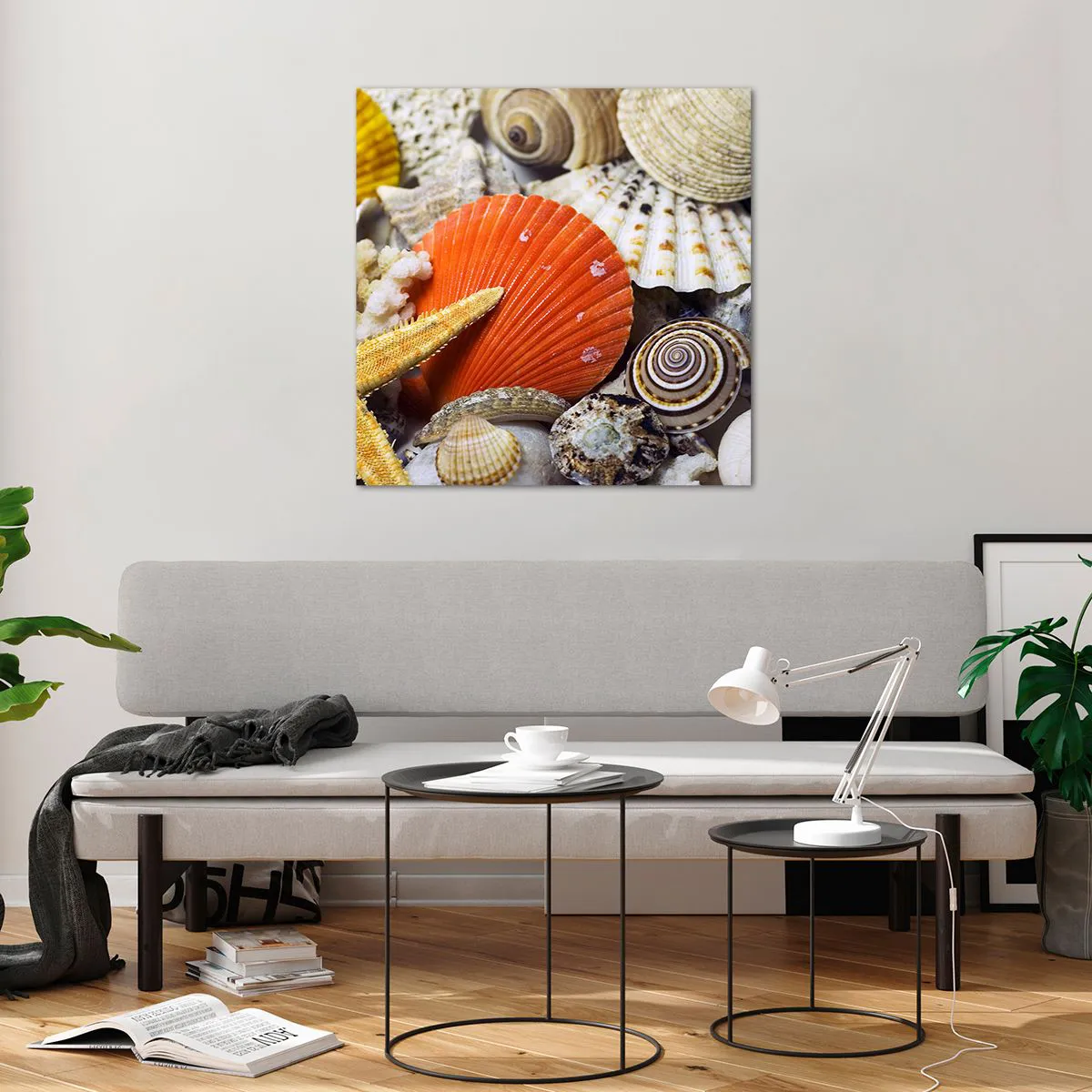 Schilderen op glas - Oceaan schatten - 70x70 cm