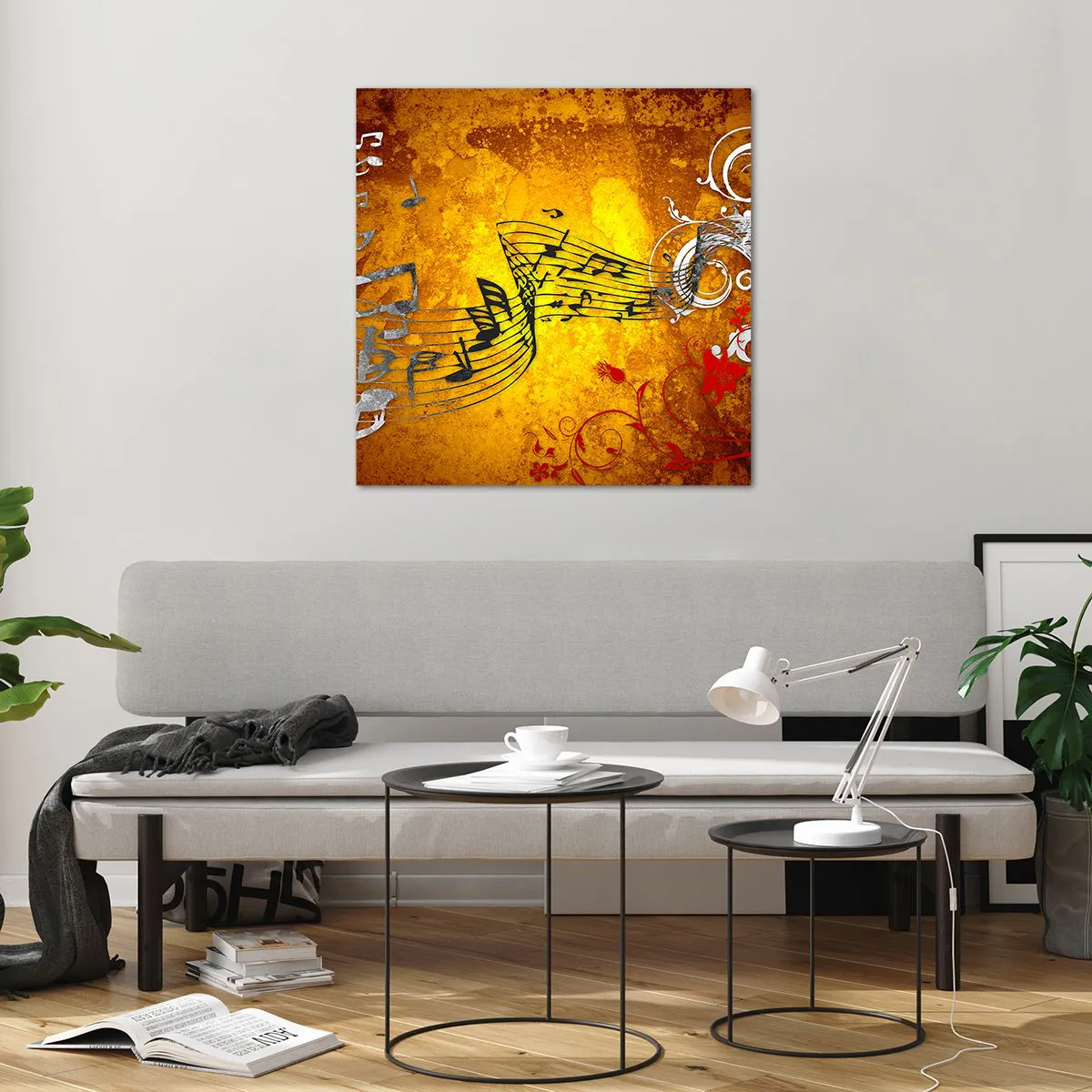 Obraz na skle - Nech znie hudba - 70x70 cm