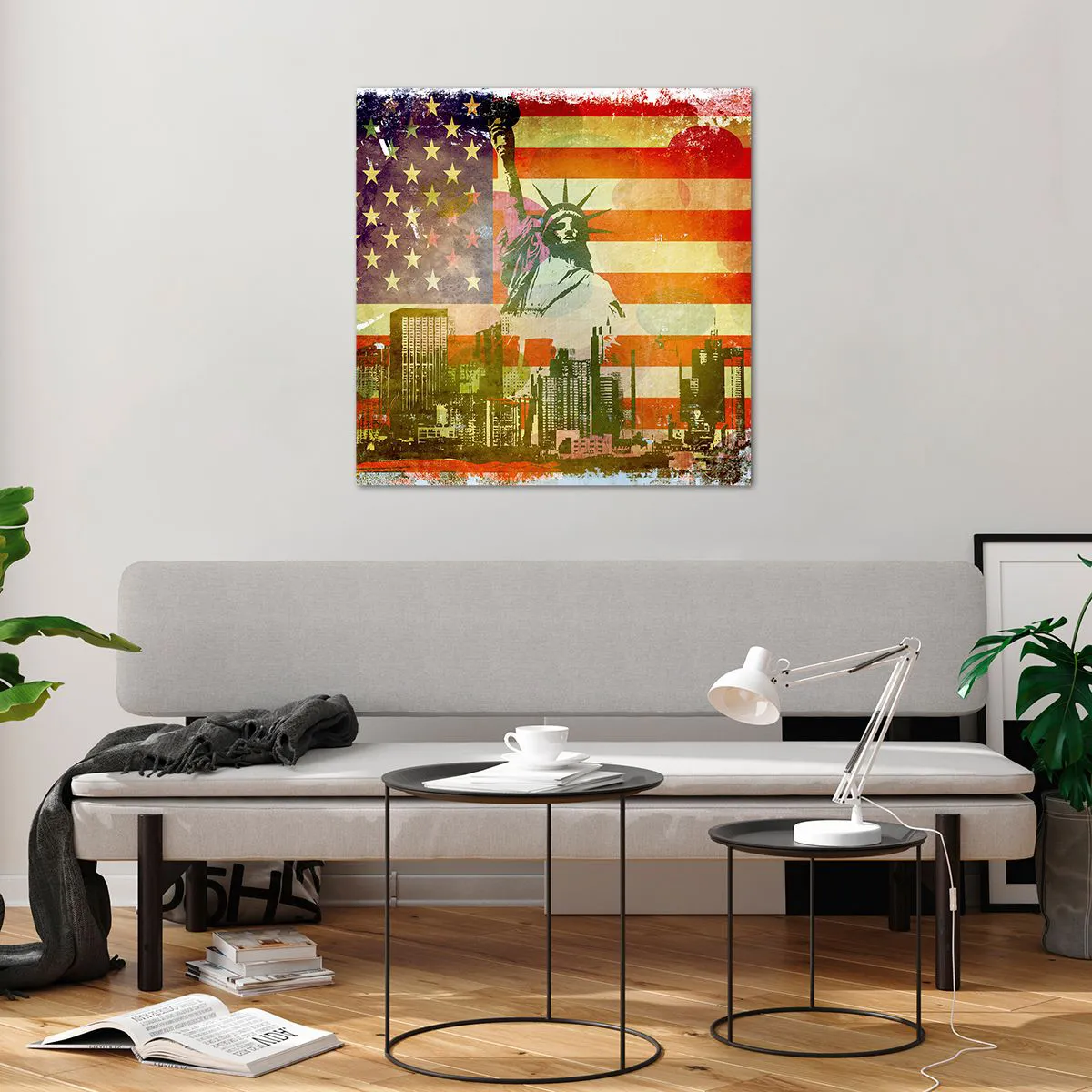 Obraz na skle - Viva America! - 70x70 cm