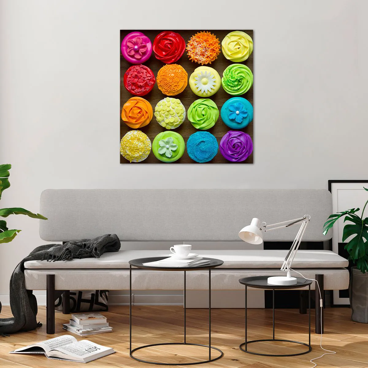 Quadro em vidro - Todos diferentes - todos deliciosos - 70x70 cm