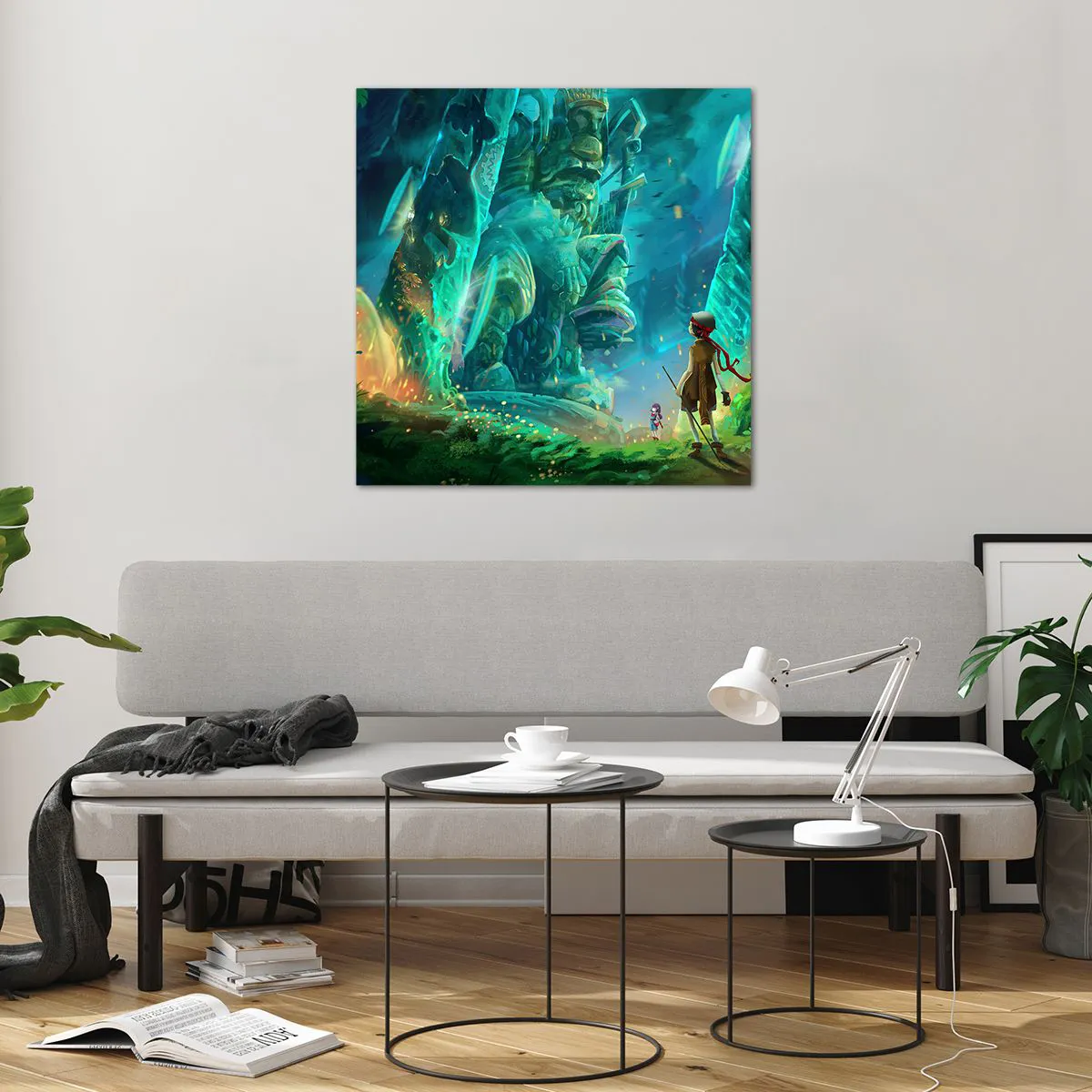 Schilderen op glas - Uit het grote Sprookjesboek - 70x70 cm