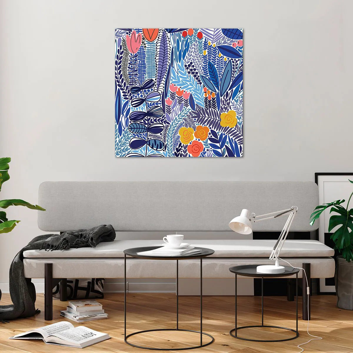 Glasbild - Bild auf glas - Hawaiianischer Garten - 70x70 cm