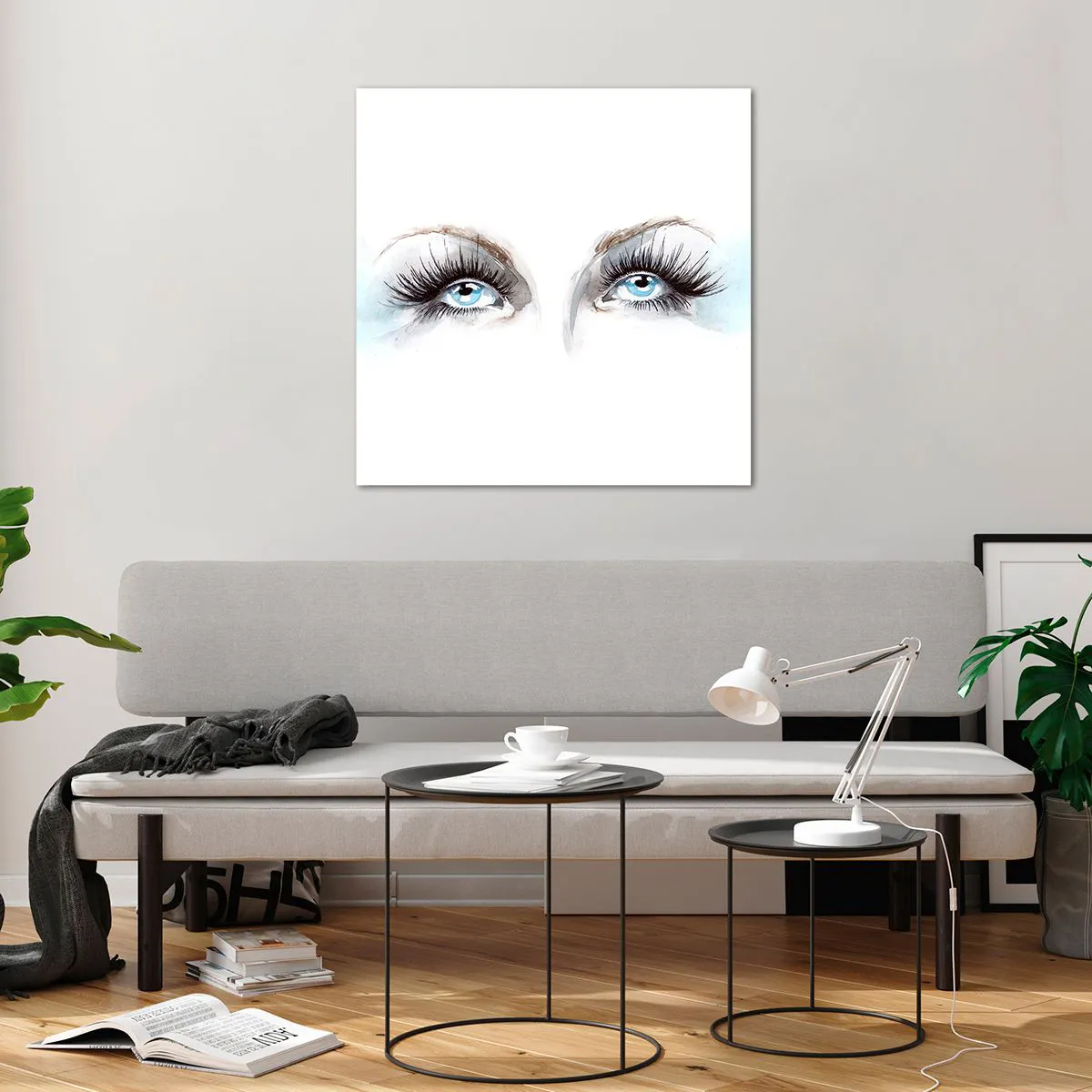 Impression sur verre - Image sur verre - Yeux d'ange? - 70x70 cm