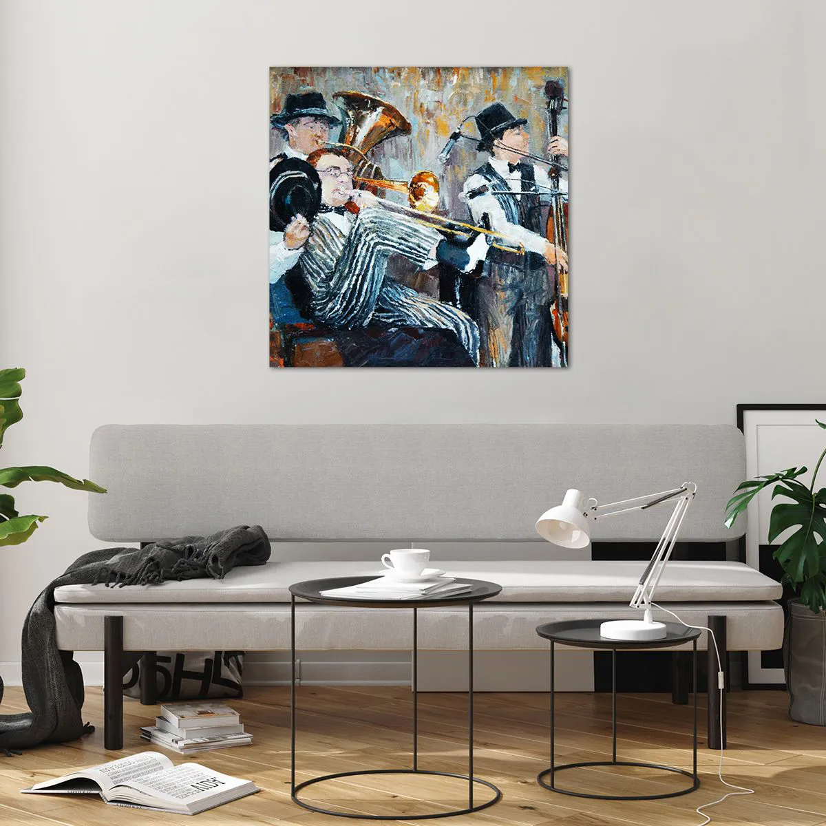 Impression sur verre - Image sur verre - C'est tout le Jazz - 70x70 cm