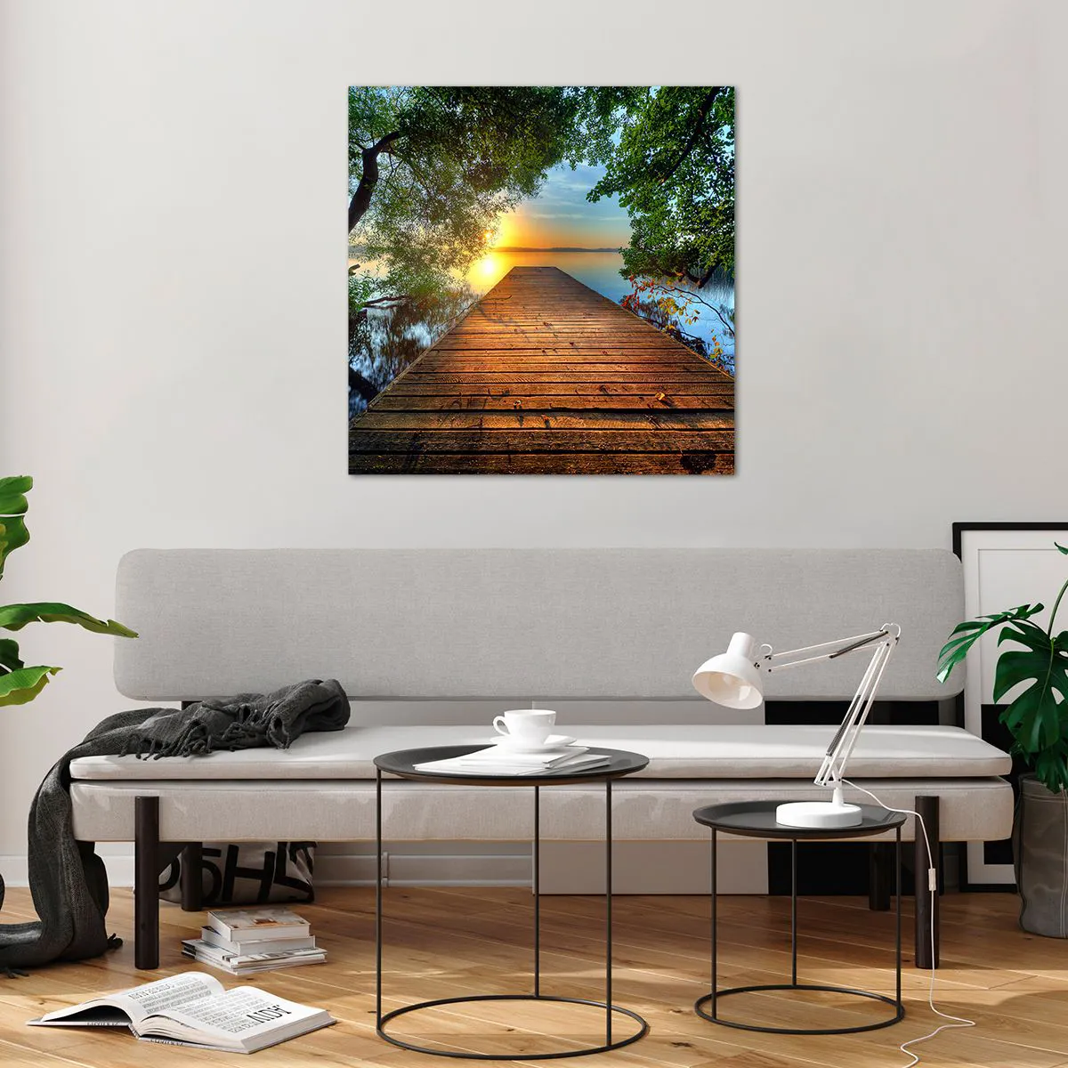 Glasbild - Bild auf glas - Nimm dir Zeit, setz dich hin - 70x70 cm