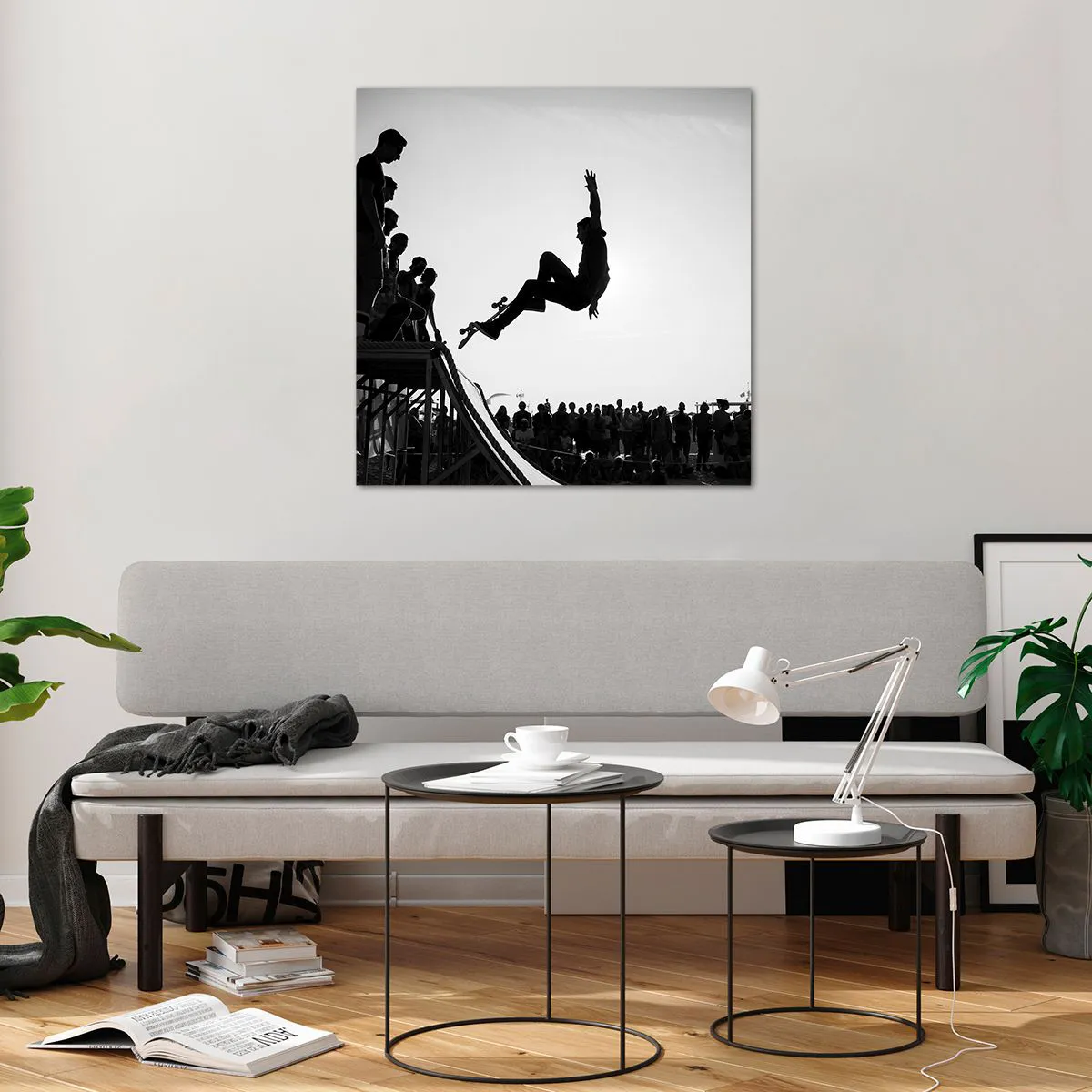 Üveg kép - Hősök és nézők - 70x70 cm