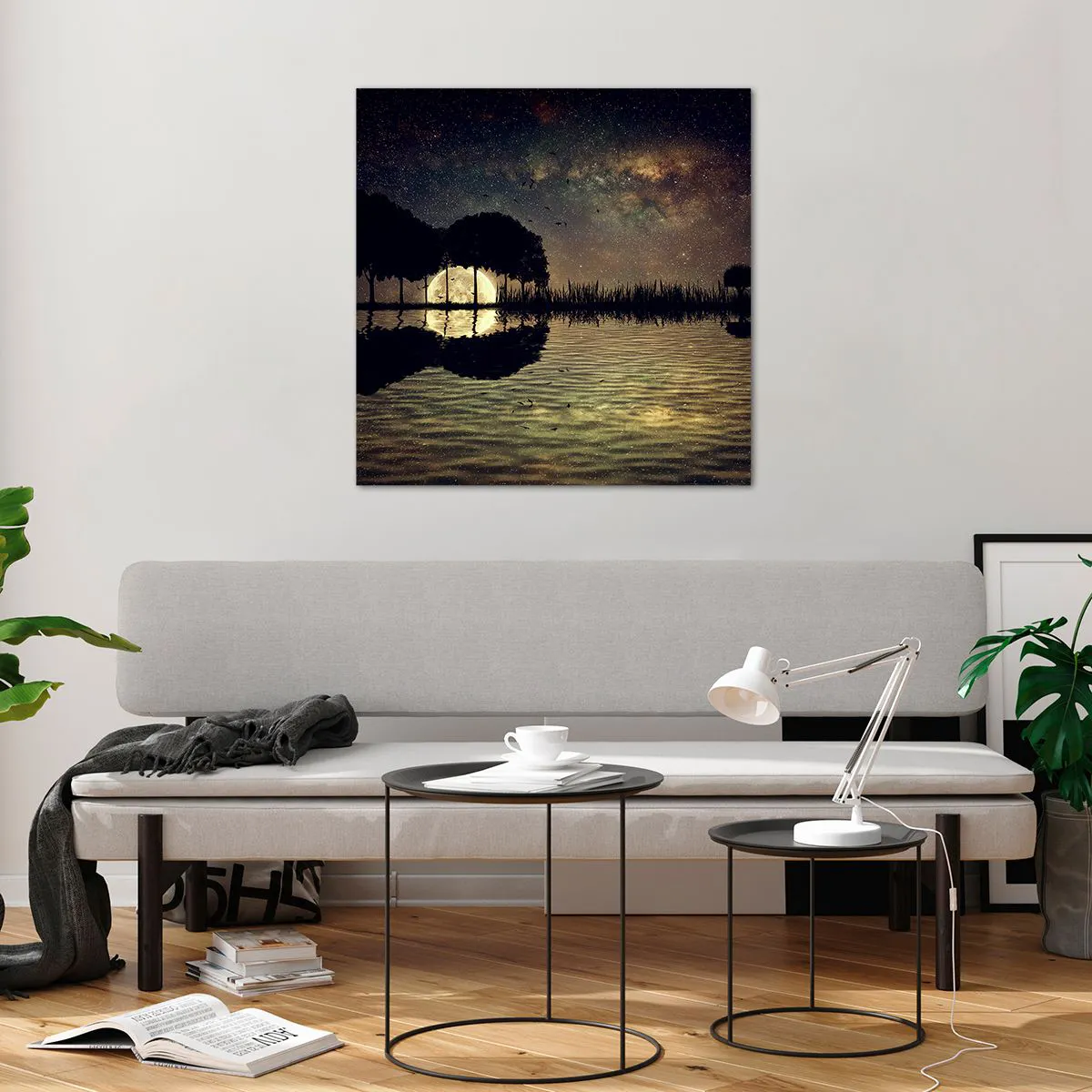 Tablou pe sticlă - O noapte la capătul lumii - 70x70 cm