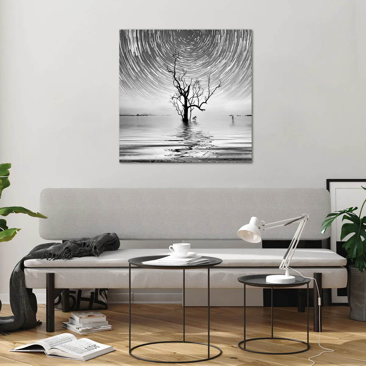 Glastavla - Bild på glas - Naturens symfoni - 70x70 cm