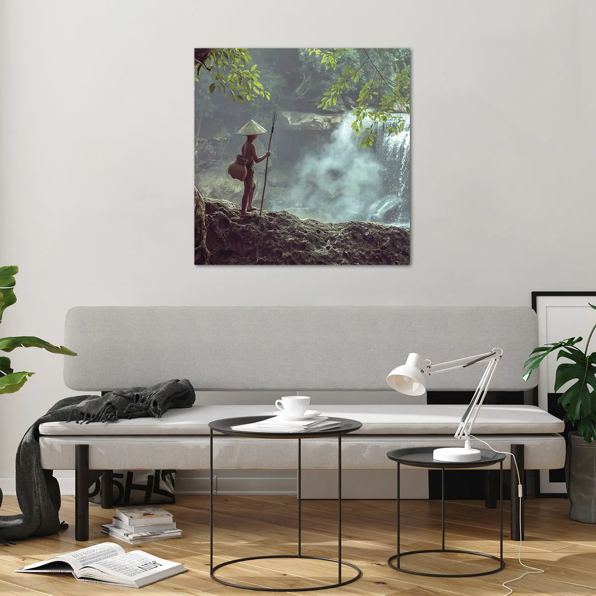 Üveg kép - Barátságban a természettel - 70x70 cm