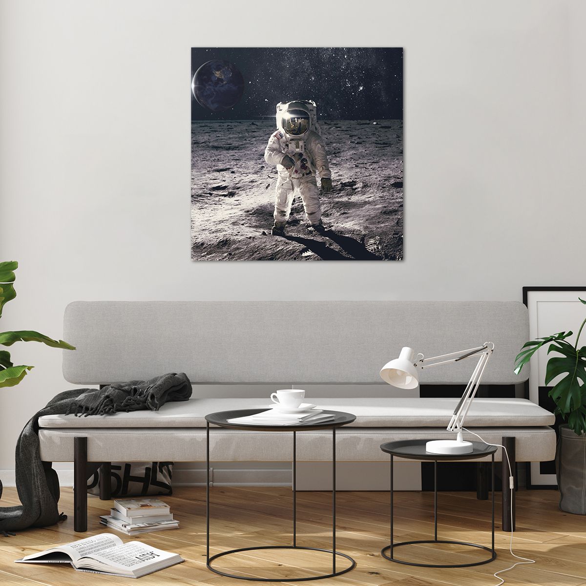 Obrazy na szkle Abstrakcja, Obrazy na szkle Człowiek Na Księżycu, Obrazy na szkle Astronauta, Obrazy na szkle Kosmos, Obrazy na szkle Księżyc