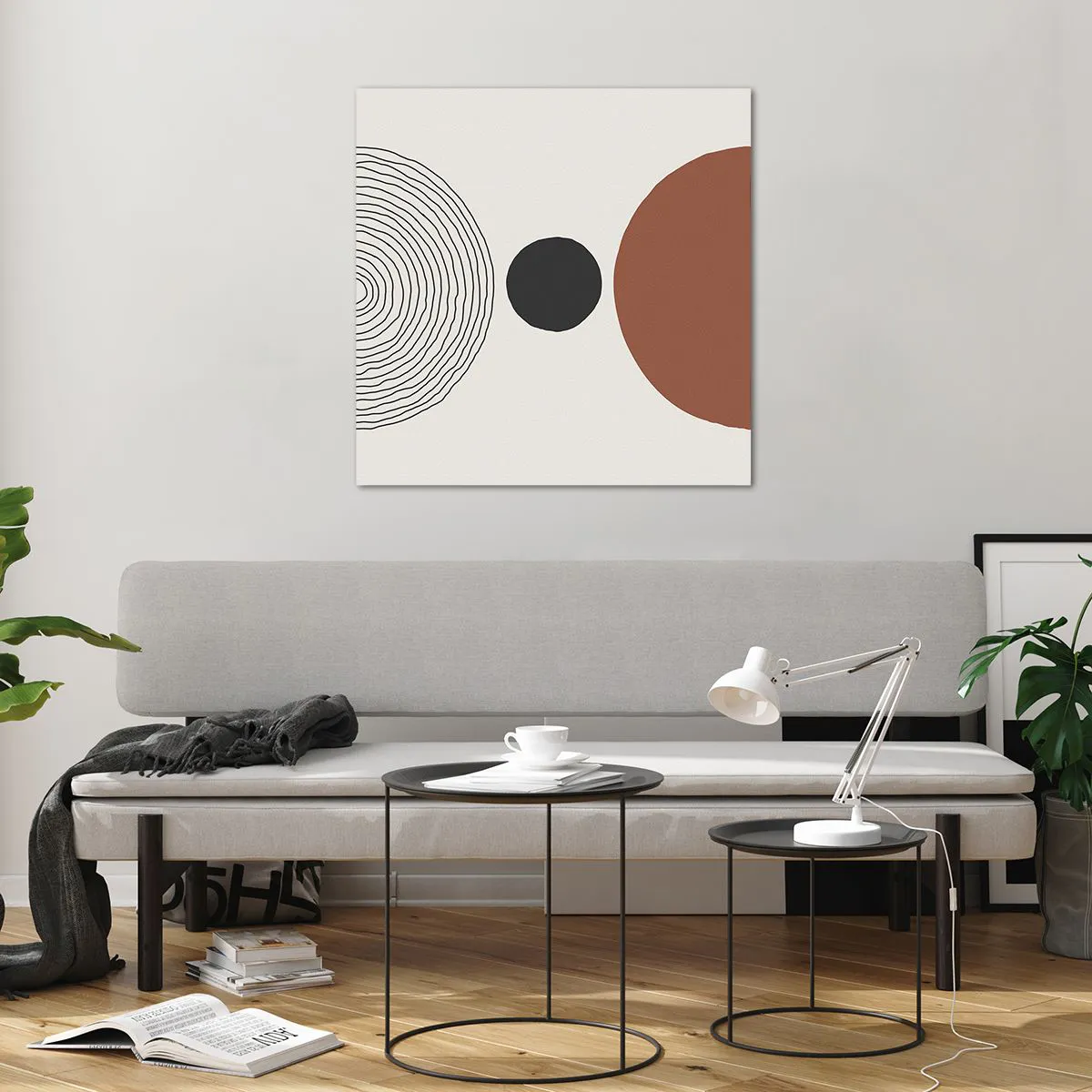 Glasbild - Bild auf glas - Das Zentrum der Aufmerksamkeit - 70x70 cm